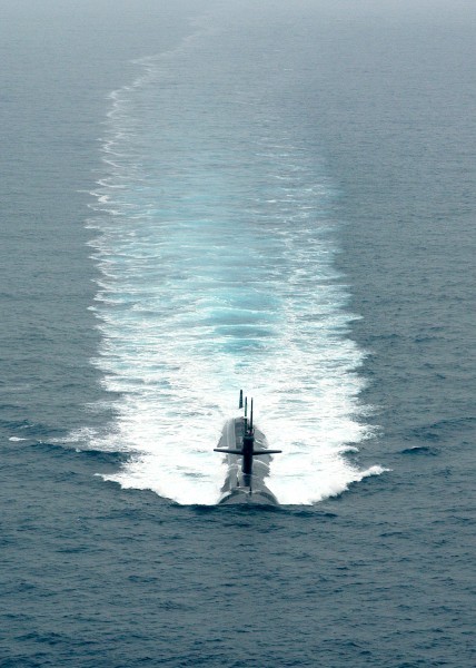 US Navy 040621-N-7615S-015 Los Angeles-class fast attack submarine USS Louisville (SSN 724) gets underway from Naval Submarine Base Point Loma, Calif., to conduct routine exercises