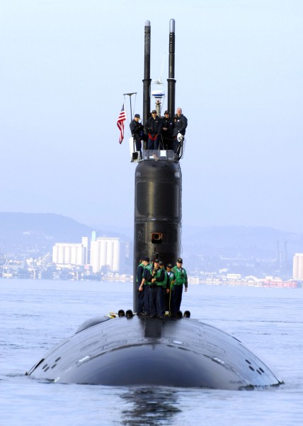 US Navy 071124-N-0780F-002 The Los Angeles-class nuclear-powered submarine USS Montpelier (SSN 765) arrives in Souda Harbor for a routine port visit