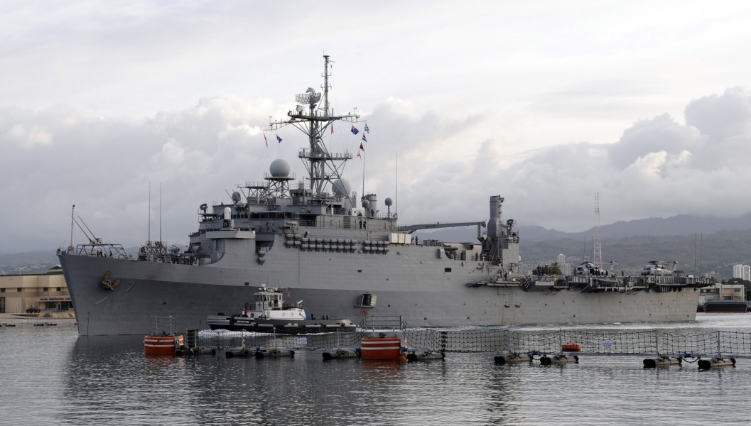 US Navy 110405-N-VM928-016 USS Cleveland (LPD 7) departs Joint Base Pearl Harbor-Hickam after a scheduled port visit