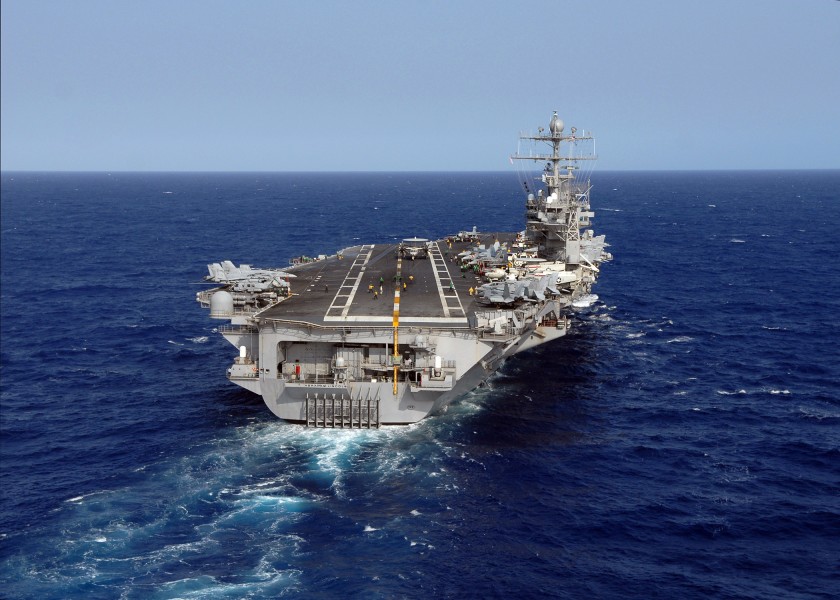 USS Abraham Lincoln landing view
