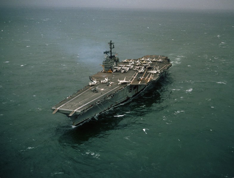USS Forrestal about one month after 1967 fire