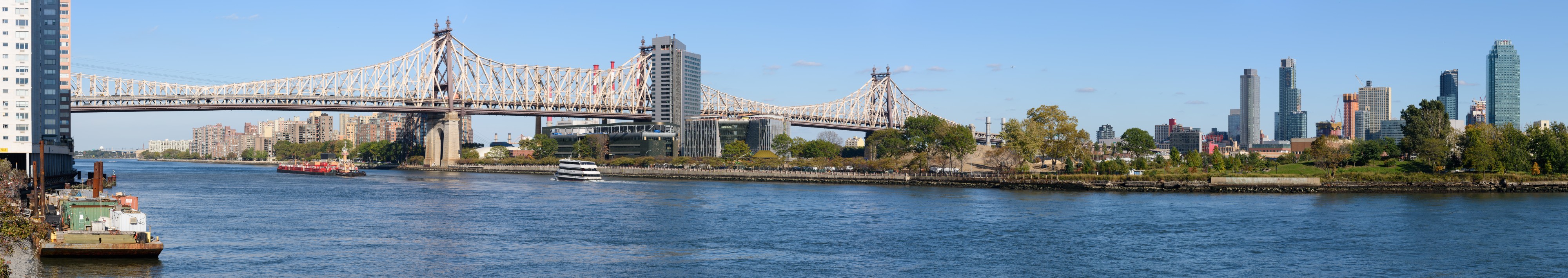 Queensboro Bridge New York October 2016 panorama