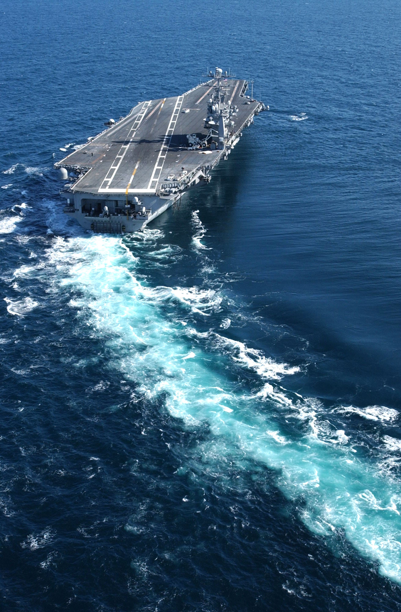 US Navy 030403-N-4768W-038 USS John C. Stennis (CVN 74) underway off the coast of southern California. Stennis is conducting propulsion
