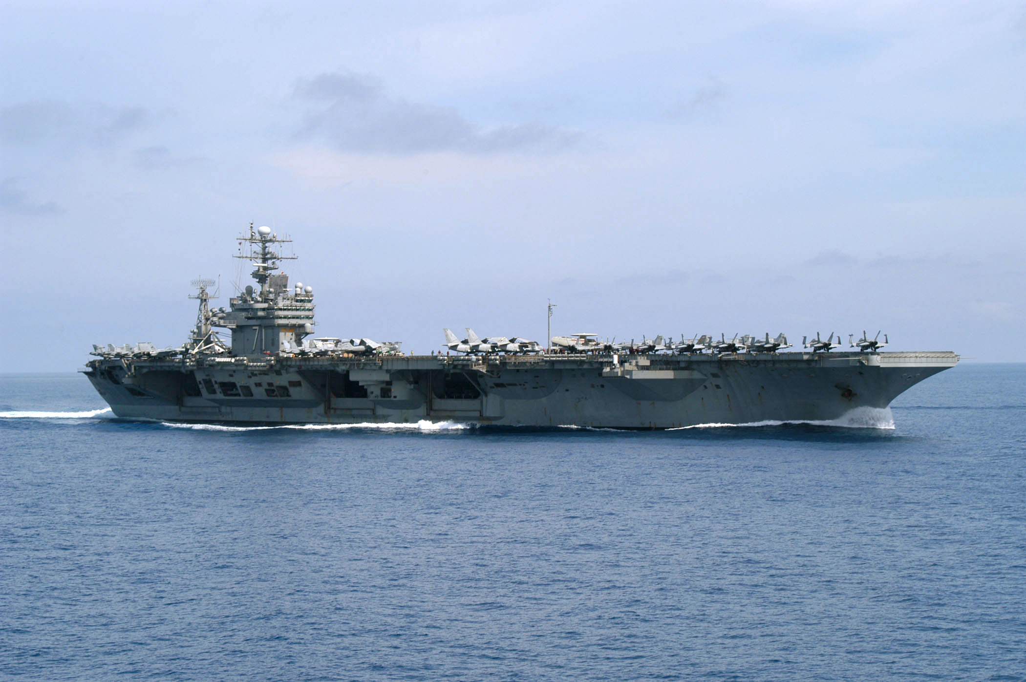 US Navy 030412-N-0275F-504 USS Theodore Roosevelt (CVN 71) underway conducting combat missions in support of Operation Iraqi Freedom