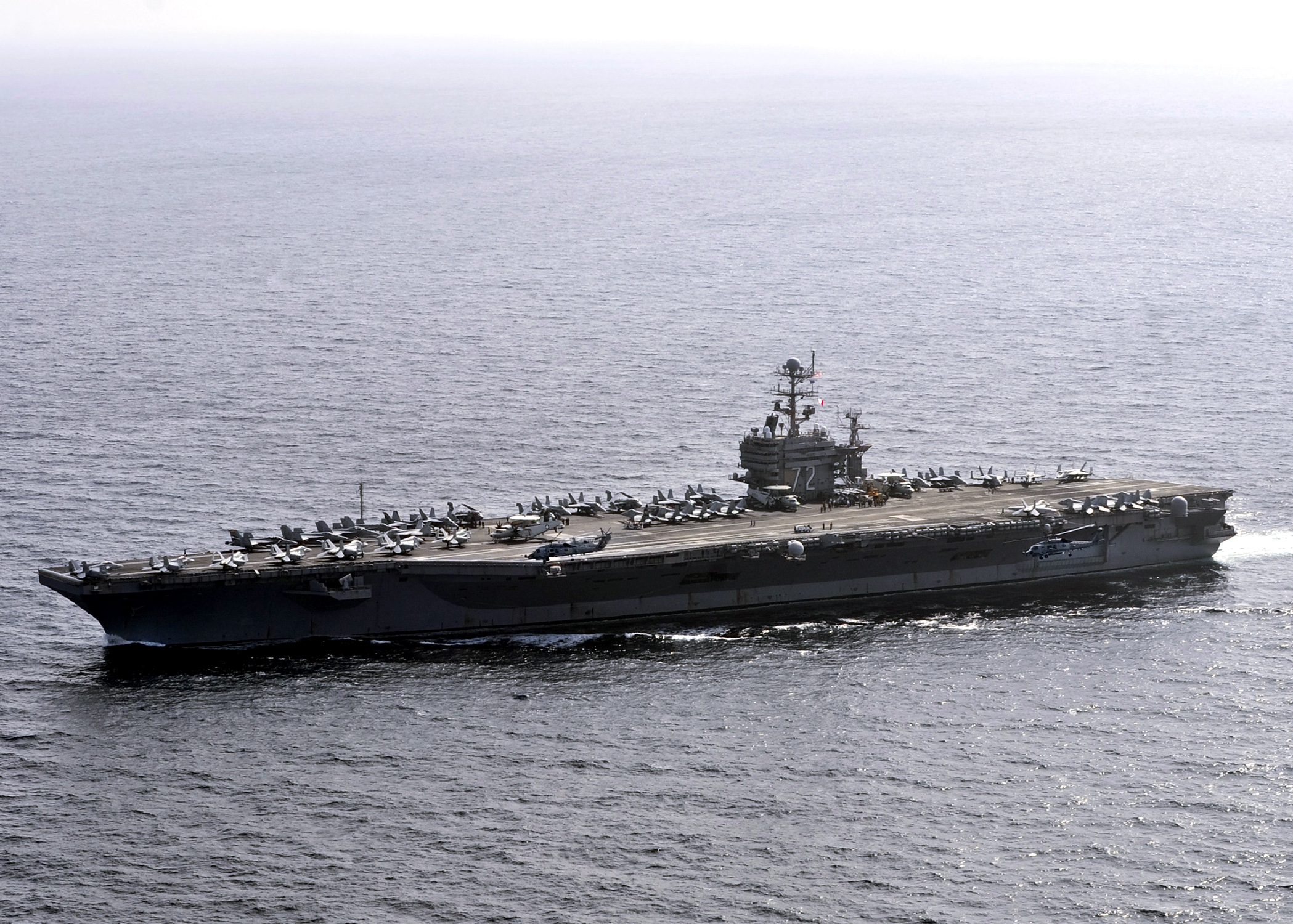 US Navy 120105-N-JN612-175 The Nimitz-class aircraft carrier USS Abraham Lincoln (CVN 72) is underway in the U.S. 7th Fleet area of responsibility