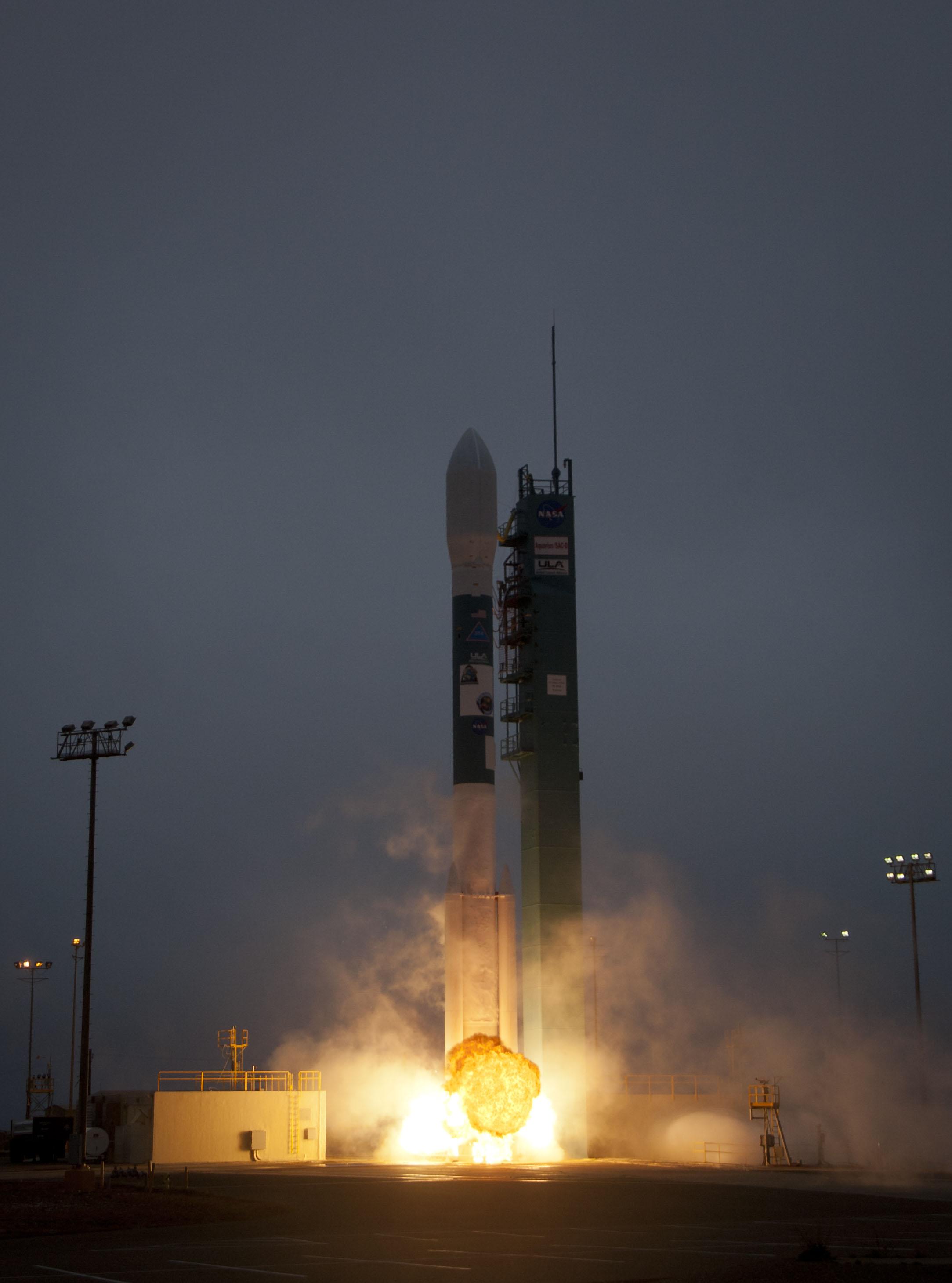 Aquarius launches with a Delta II rocket