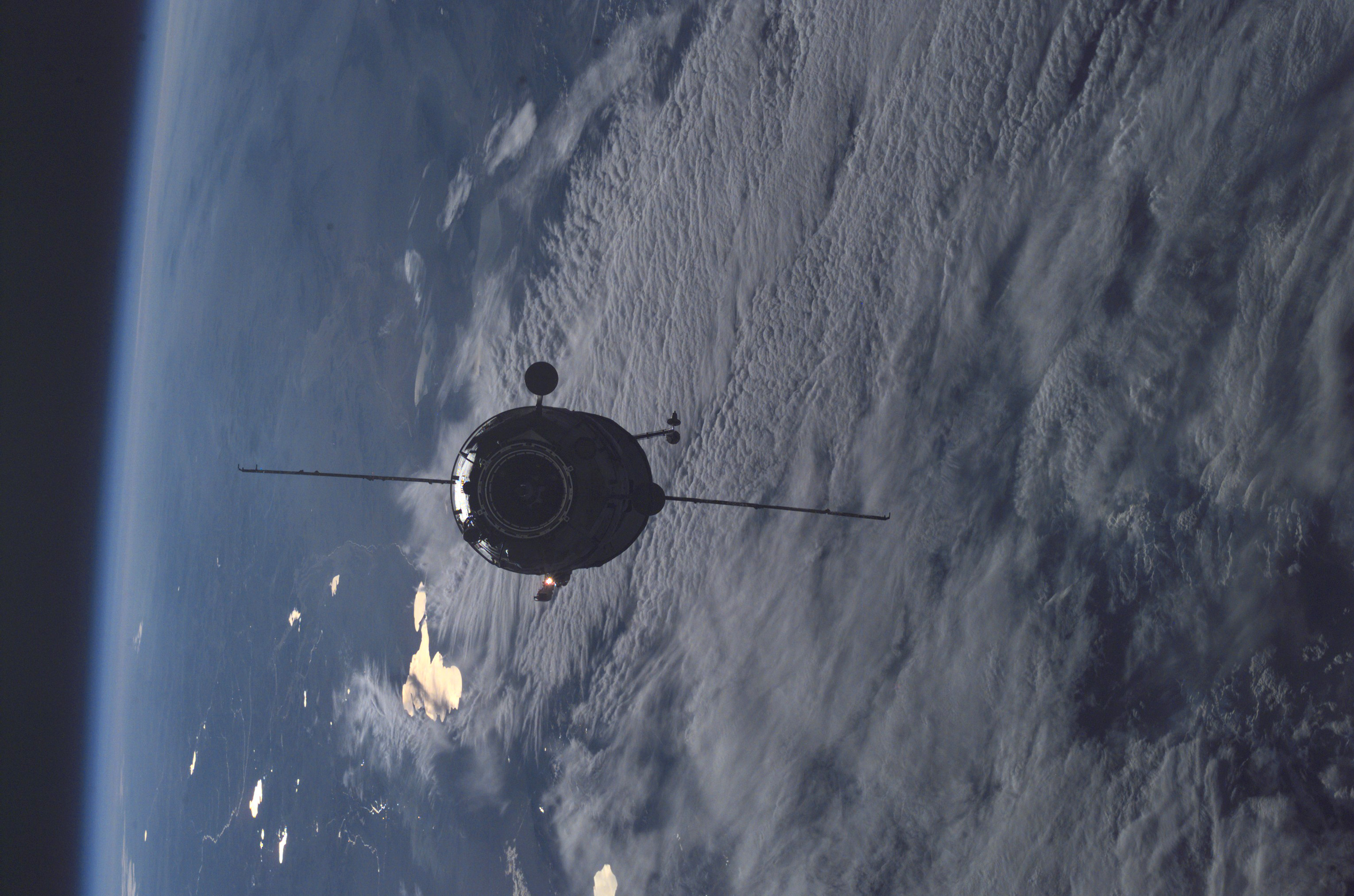 Pirs Approaches International Space Station 