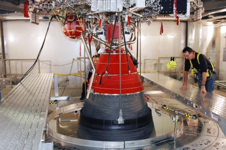 Image of a Delta IV second stage with an RL-10B-2 engine. NASA derived.