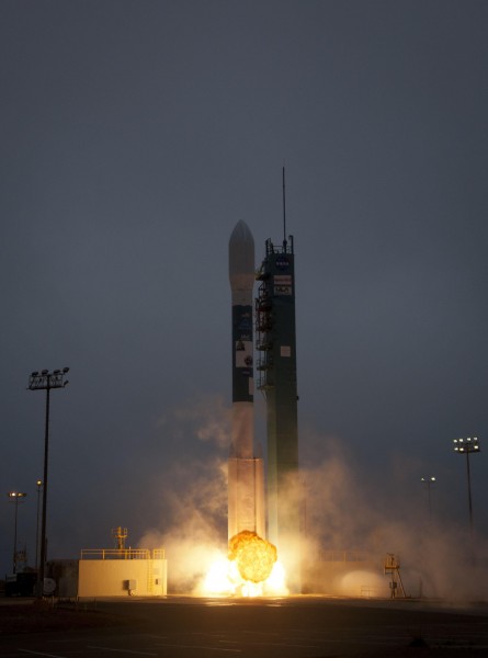 Aquarius launches with a Delta II rocket