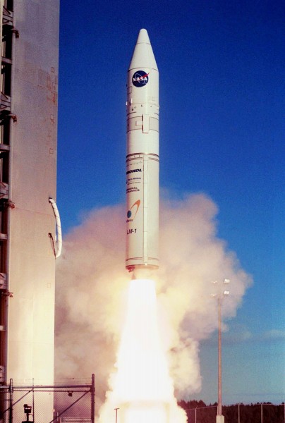 Athena 1 rocket launching from Kodiak Island