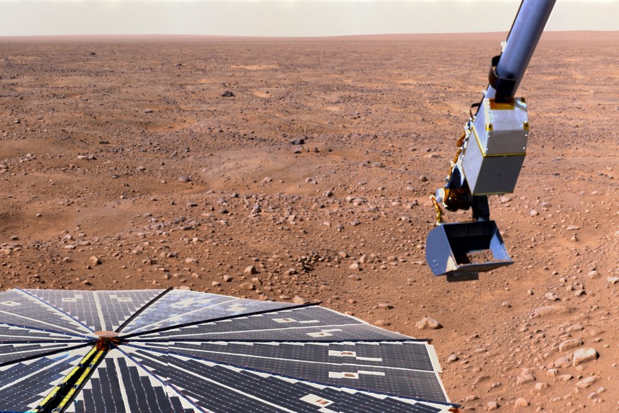 Phœnix lander at the northern arctic circle of Mars