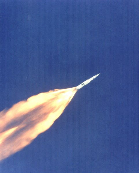 Saturn V in flight