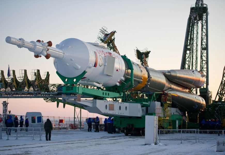 Soyuz TMA-03M rollout in Baikonur 01