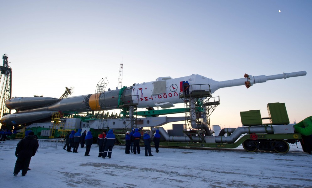 Soyuz TMA-03M rollout in Baikonur 02
