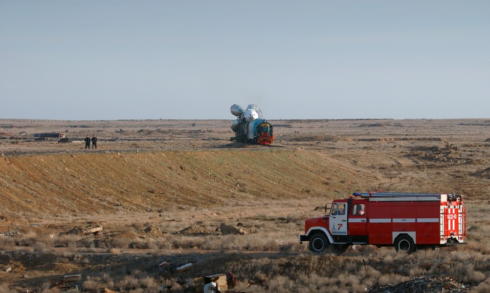 Soyuz TMA-4 with fire engine