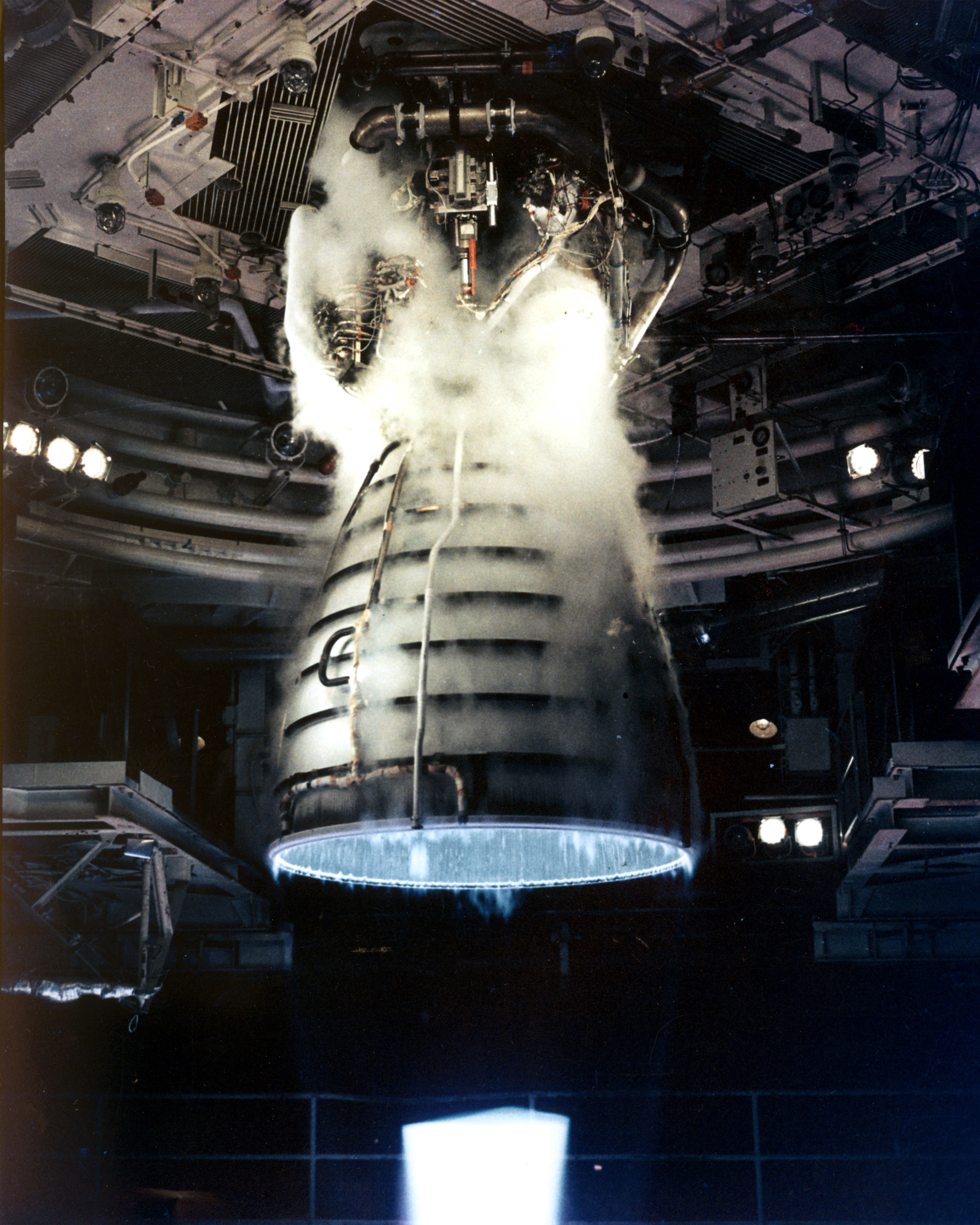 Shuttle Main Engine Test Firing