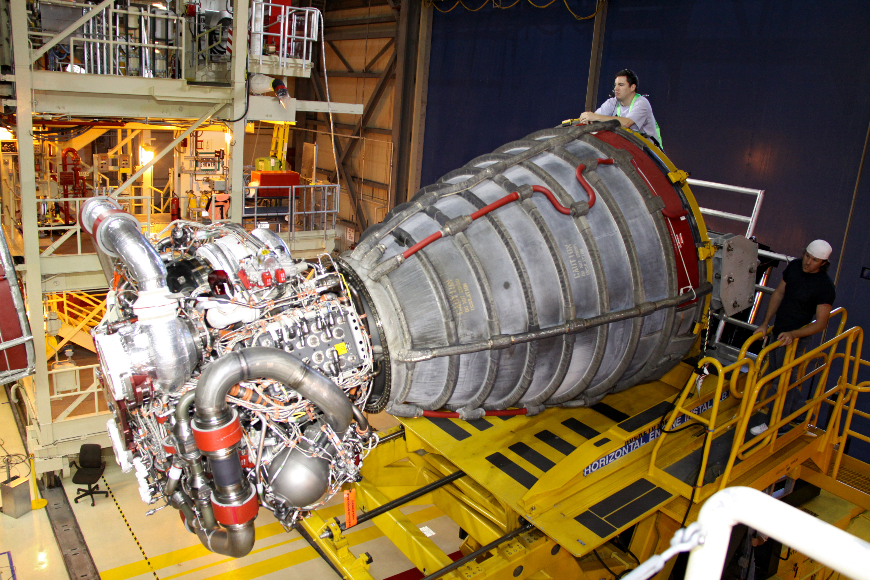 Space Shuttle main engine visual inspection