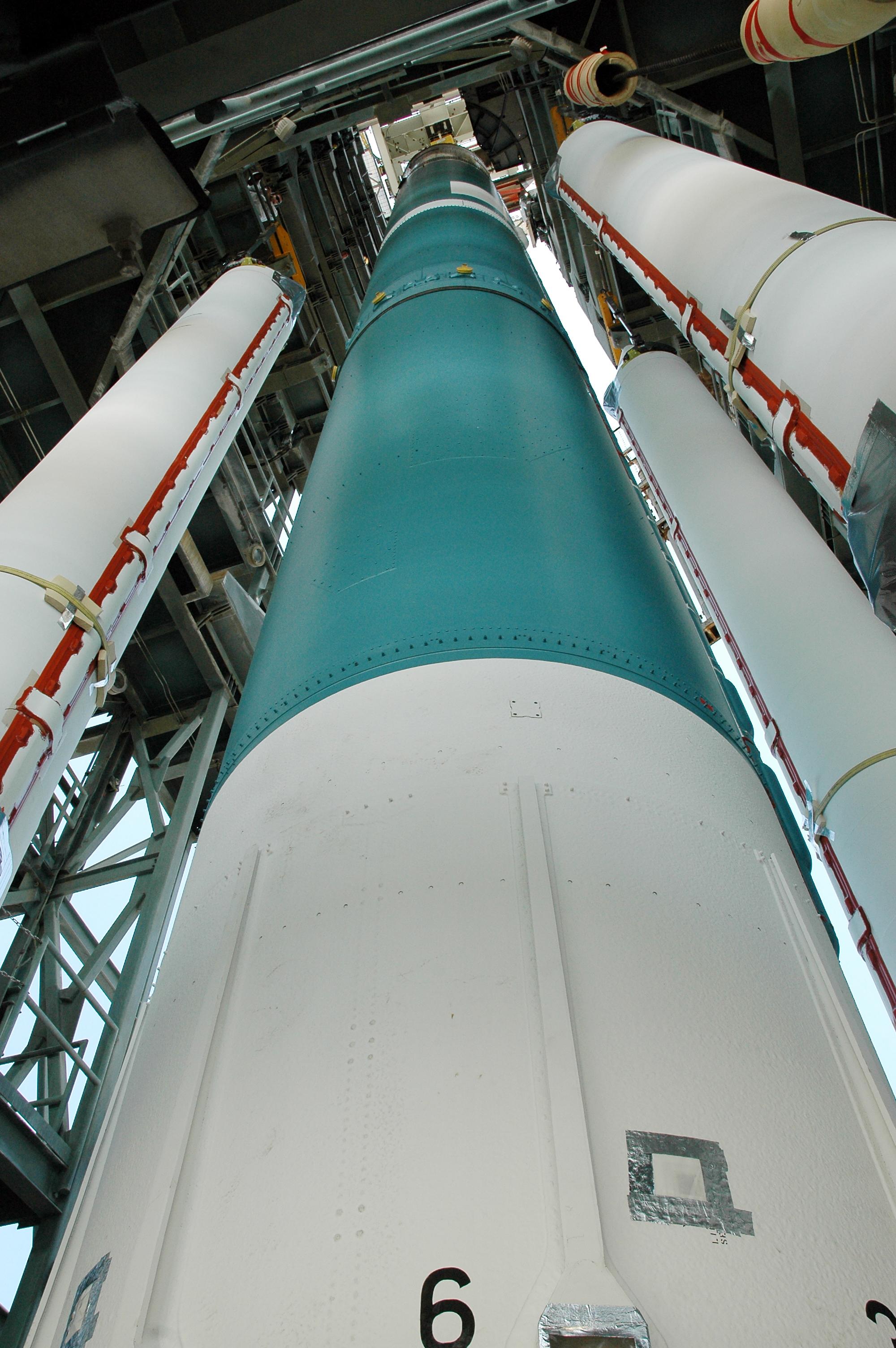 Three GEM 40 Booster just before menting to the Delta II