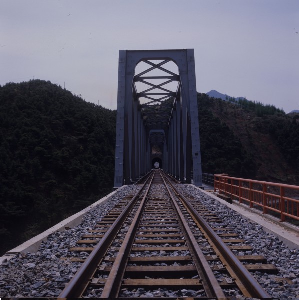 Jungang Line Deoksang Railway Bridge 1985