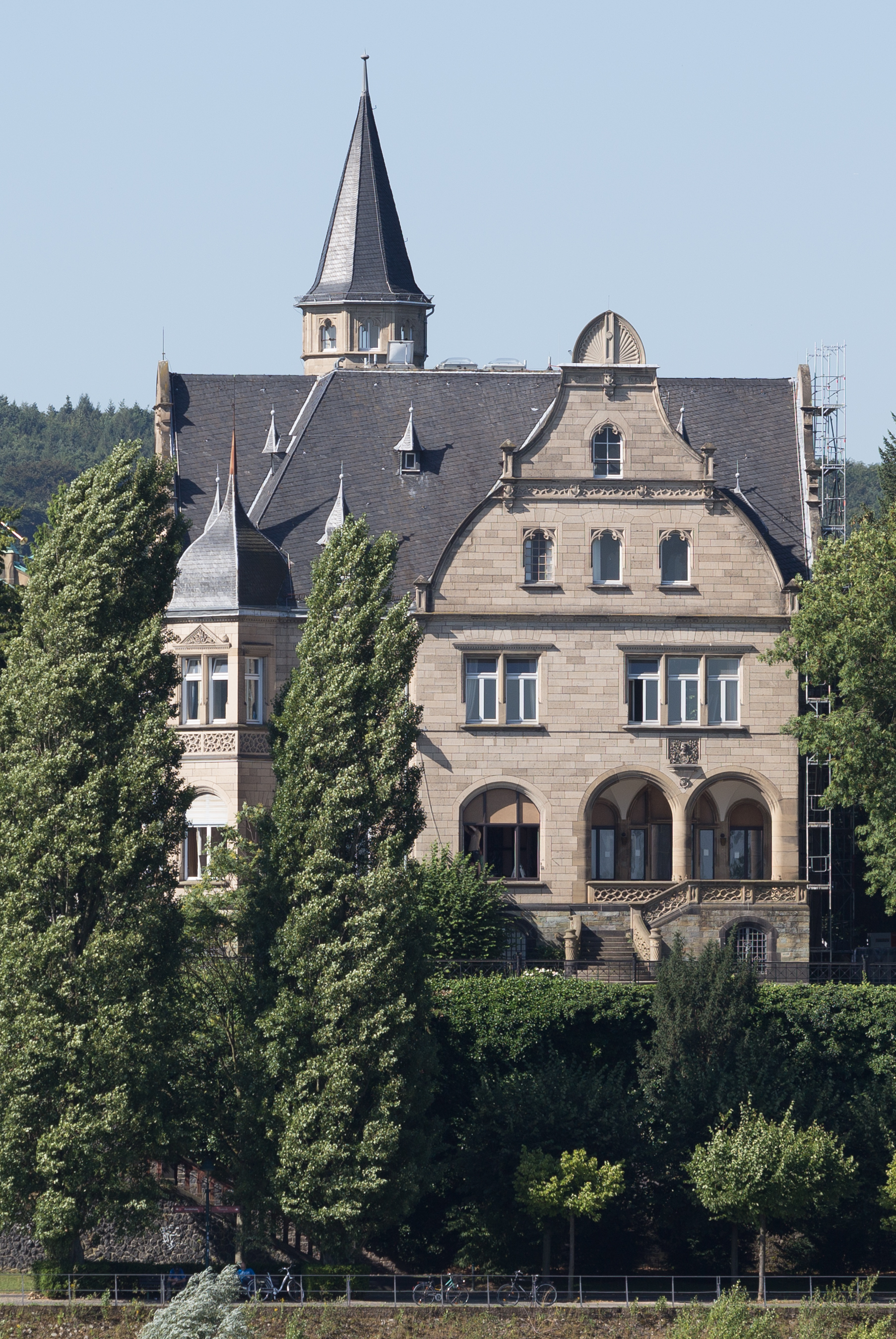 2013-08-05 Villa Spiritus, Kaiser-Friedrich-Straße 19, Bonn, Rheinseite IMG 0504