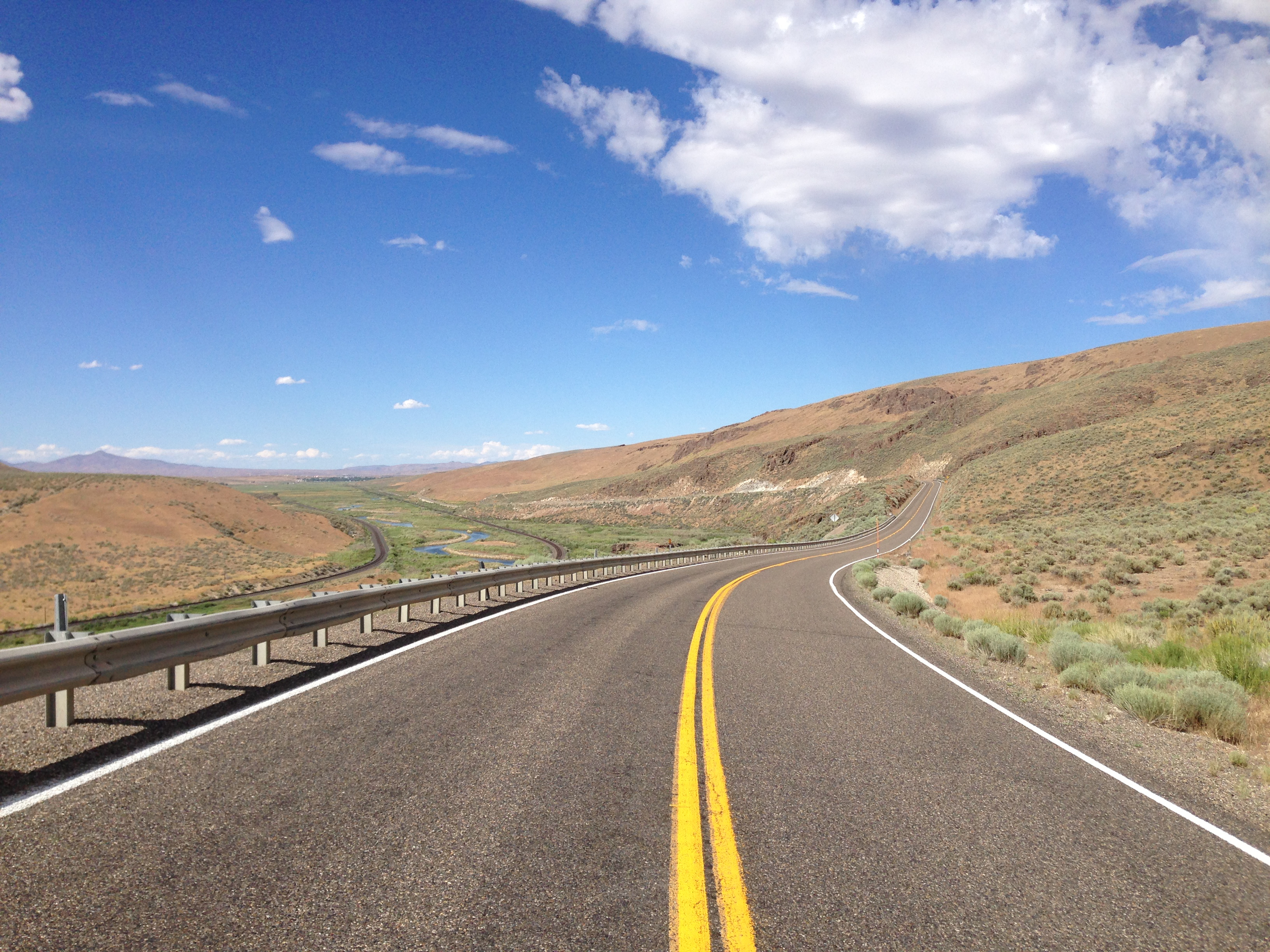 2014-06-21 16 13 12 View north along Nevada State Route 278 (Eureka-Carlin Road) just northeast of Palisade, Nevada