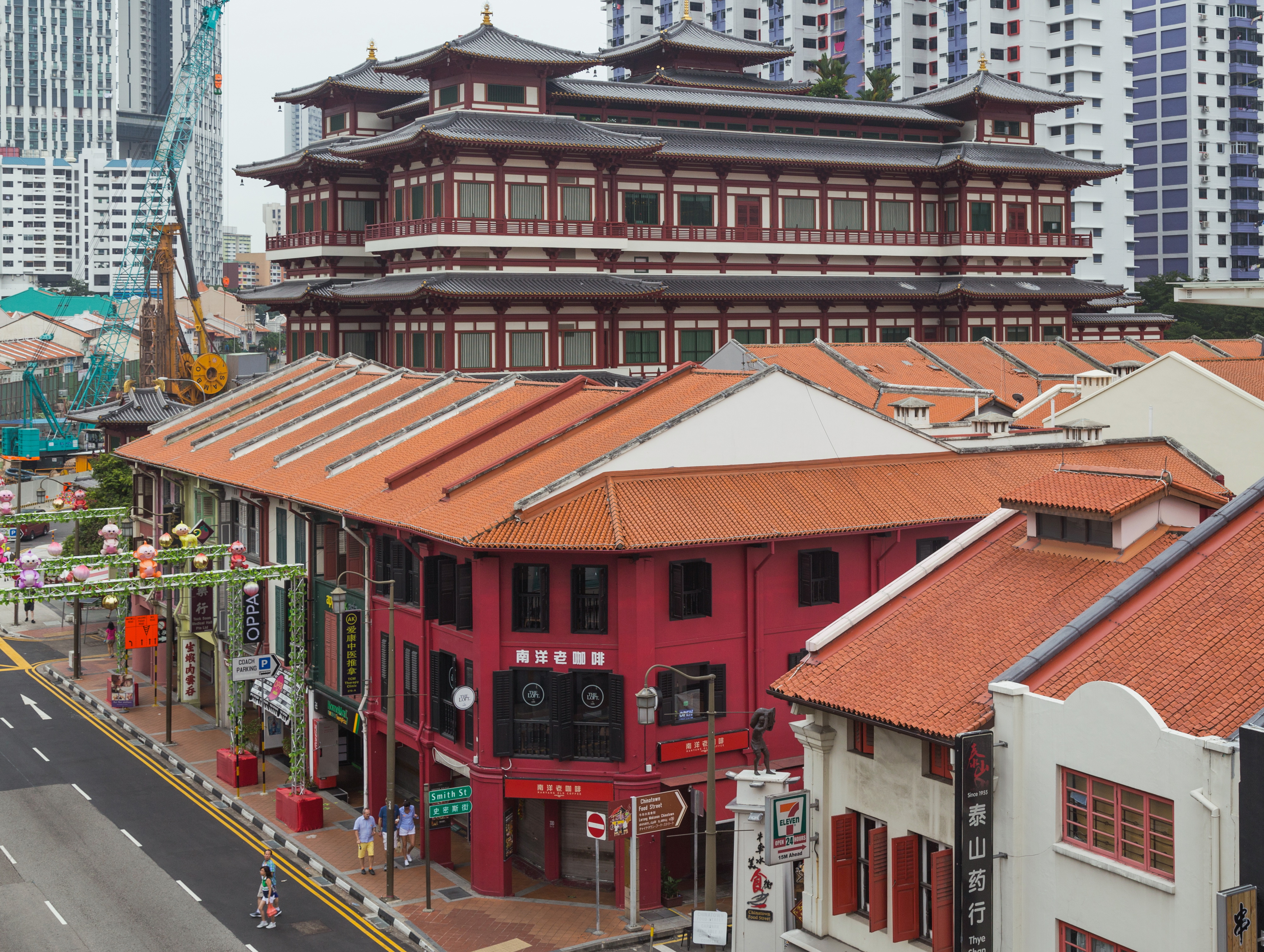 2016 Singapur, Chinatown, Ulica South Bridge, Domy-sklepy (05)