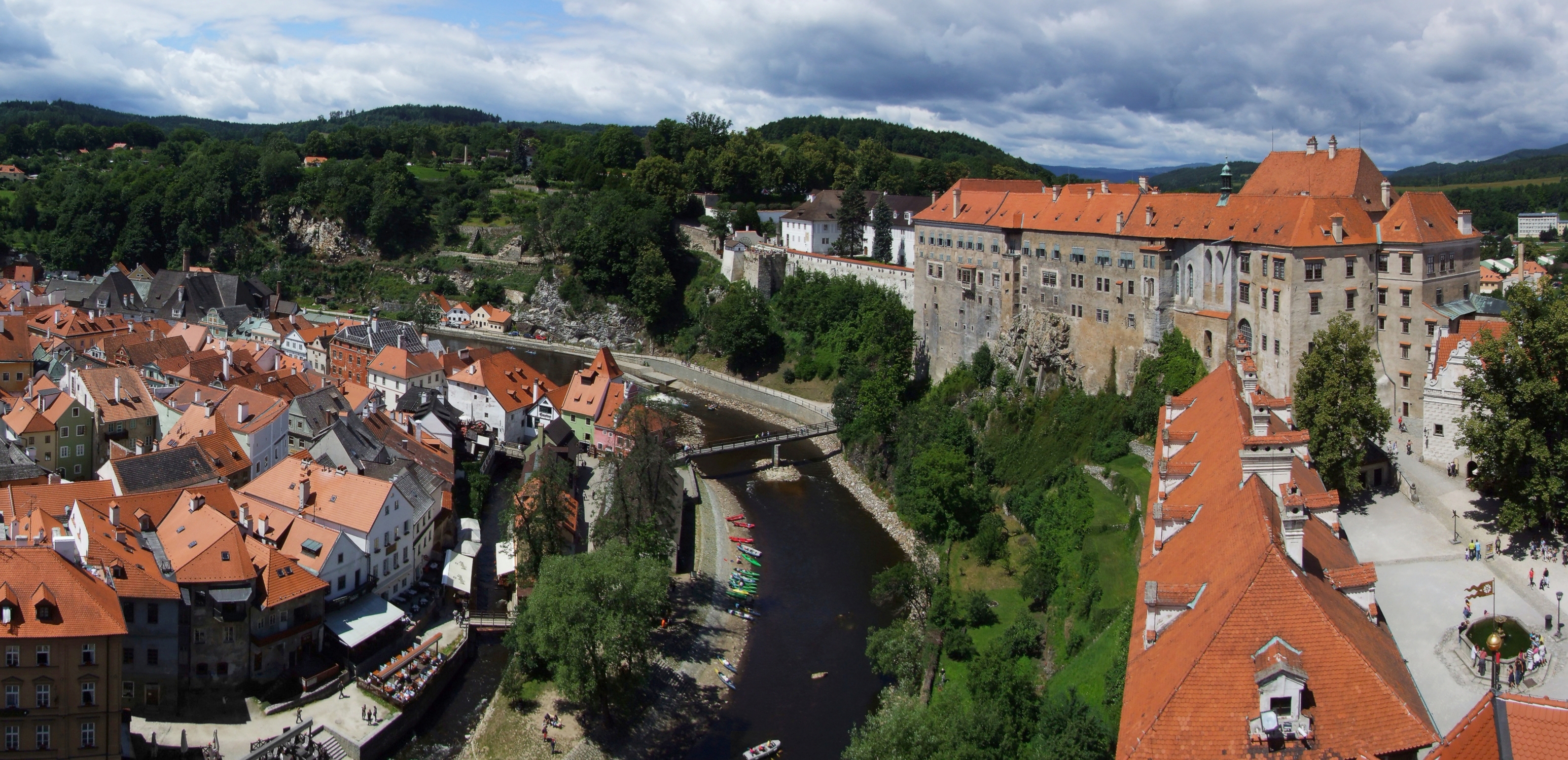 Český Krumlov (Krummau) - panorama - old city