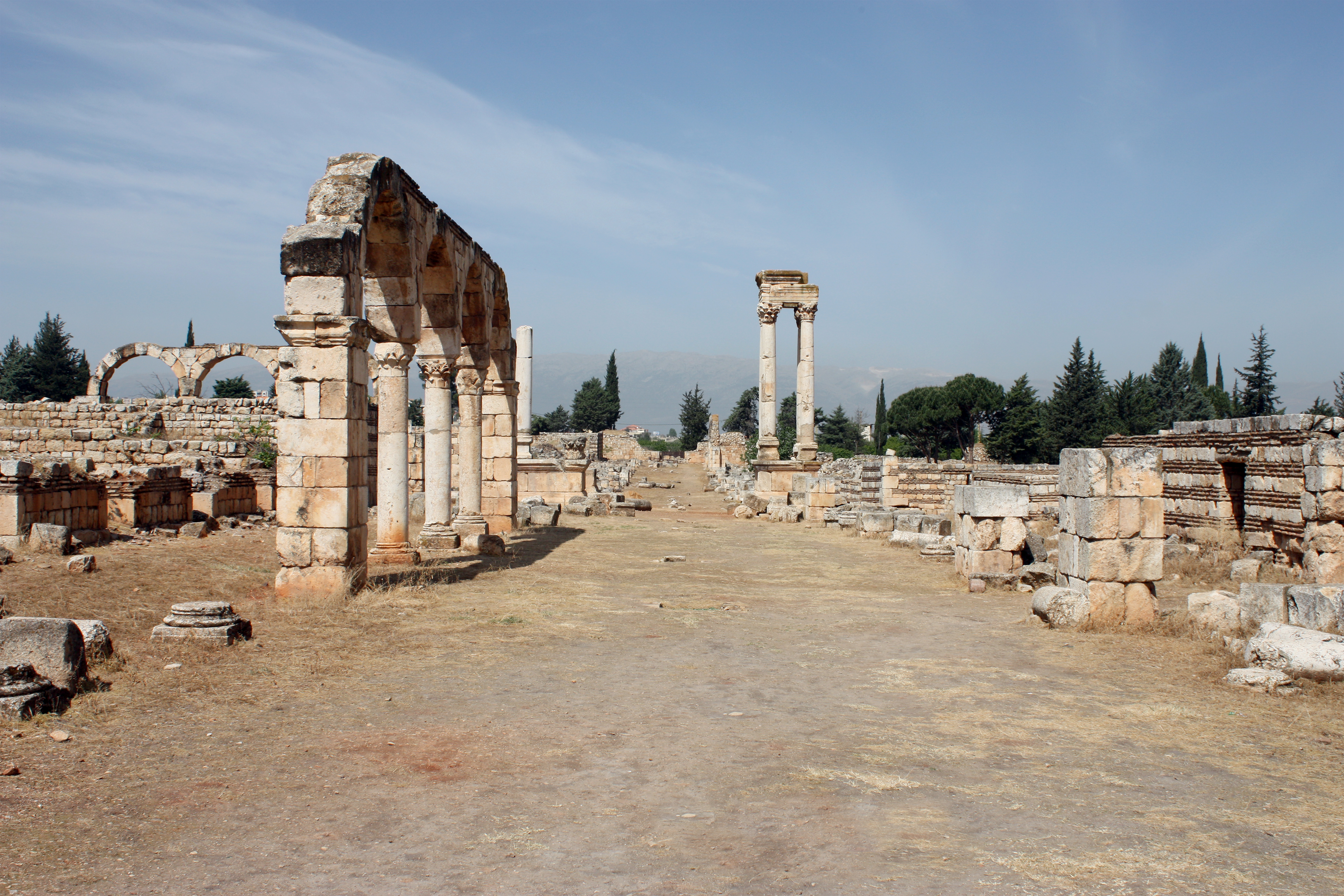 Anjar - decumanus vue de l'est