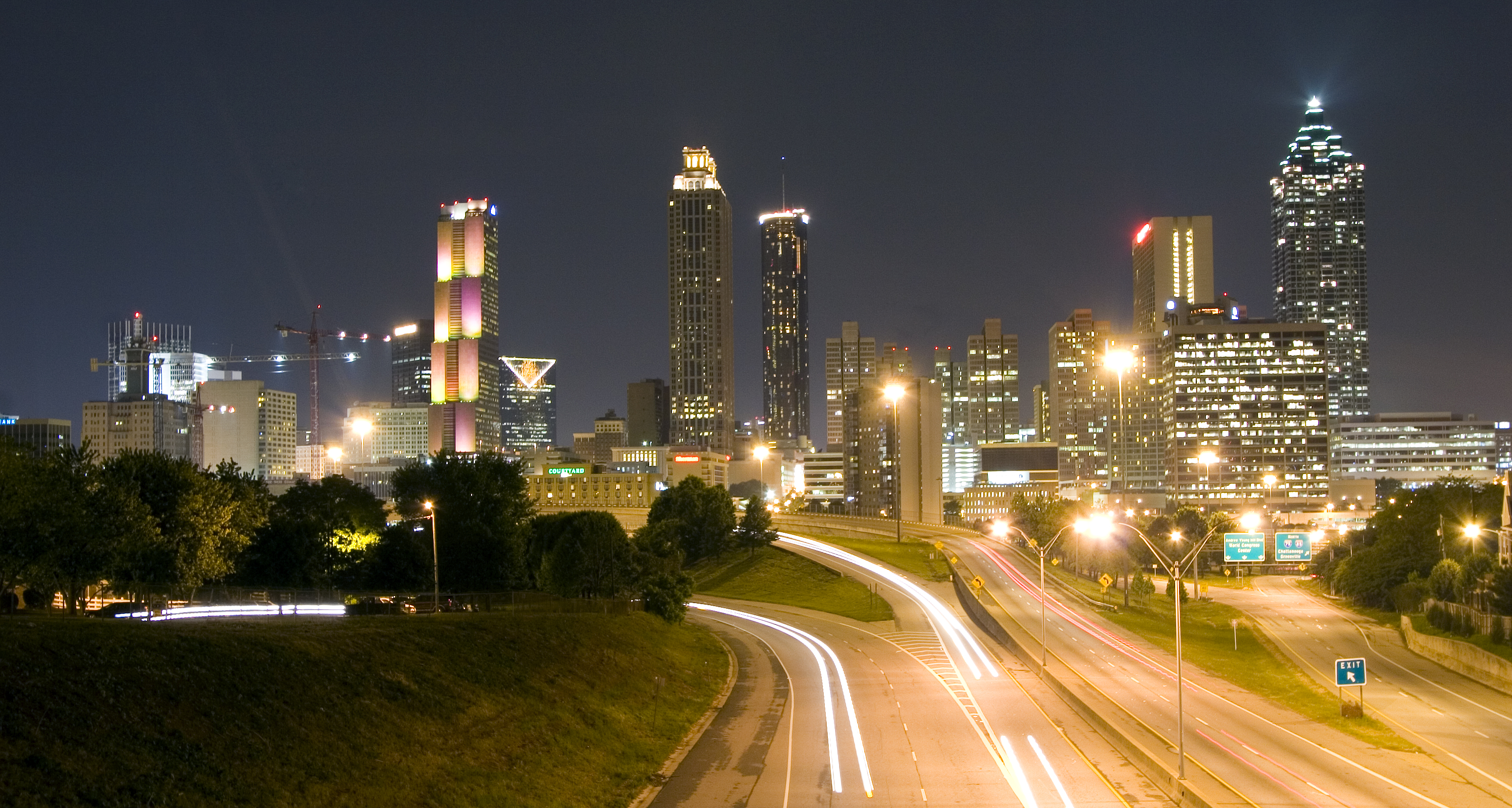 Atlanta, Panorama bei Nacht