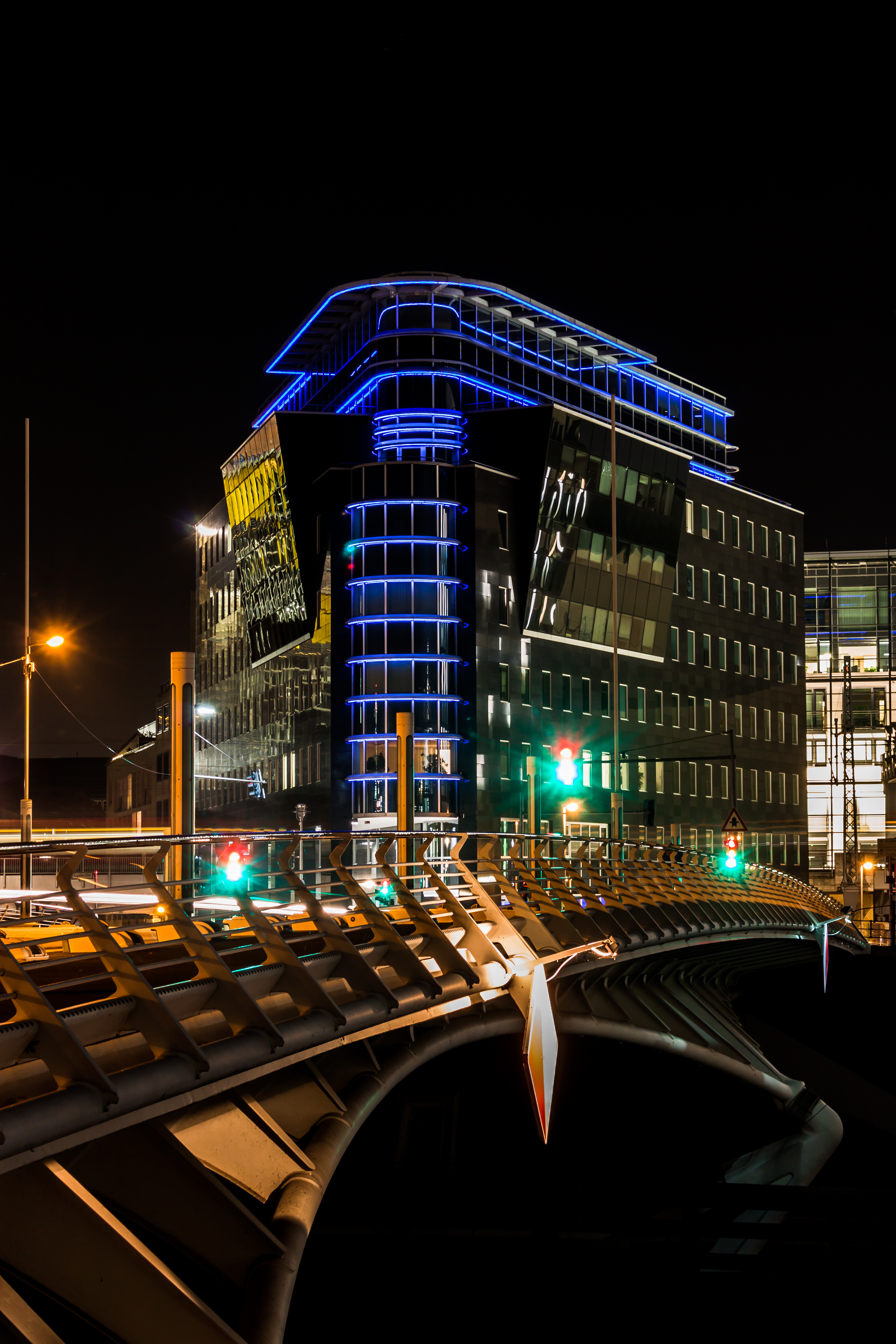 Berlin Kronprinzenbrücke bei Nacht