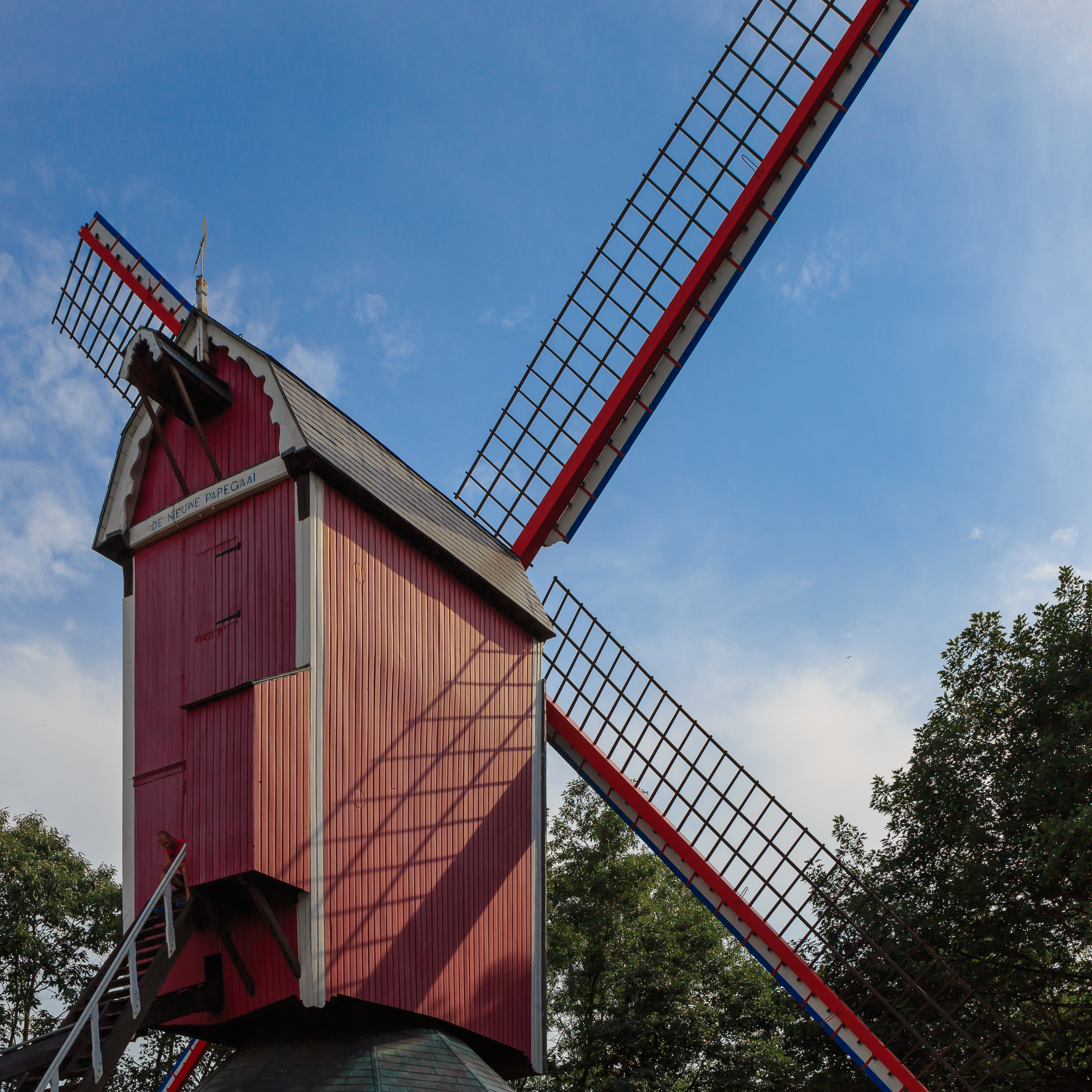 Bruges Belgium Windmill- De-nieuwe-Papegaai-01