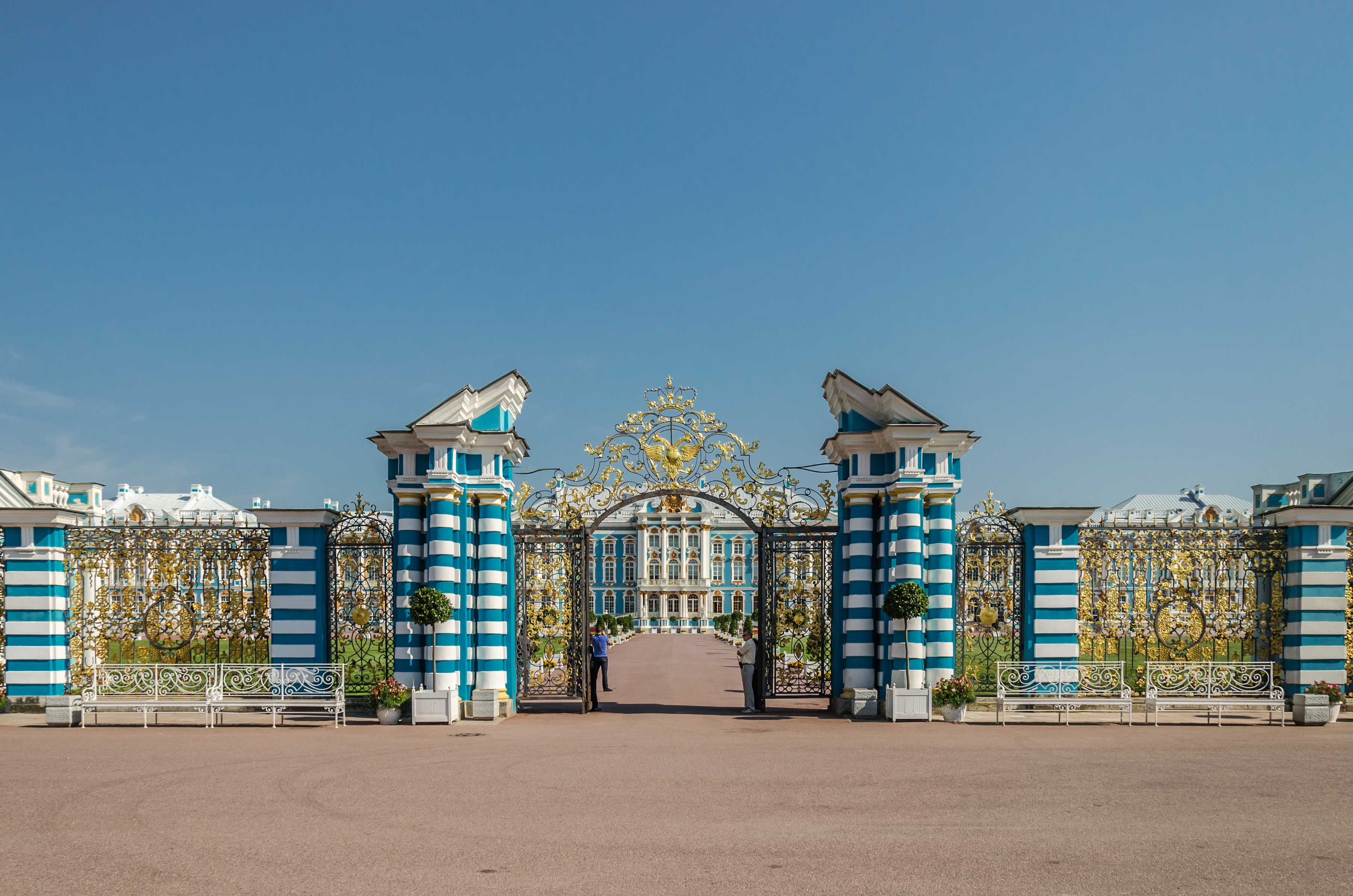Catherine Palace in Tsarskoe Selo, Golden Gates