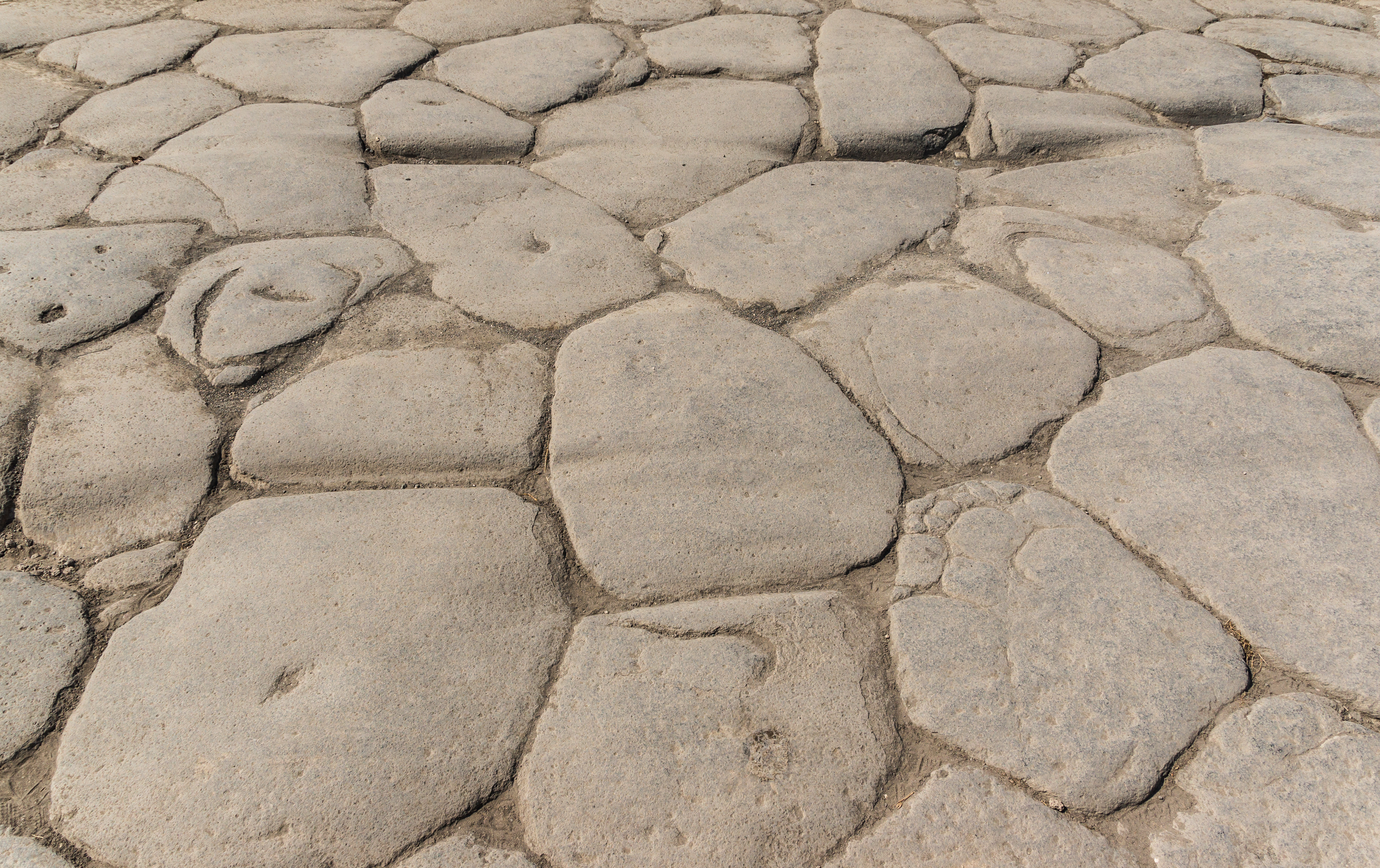 Cobblestones street Pompeii