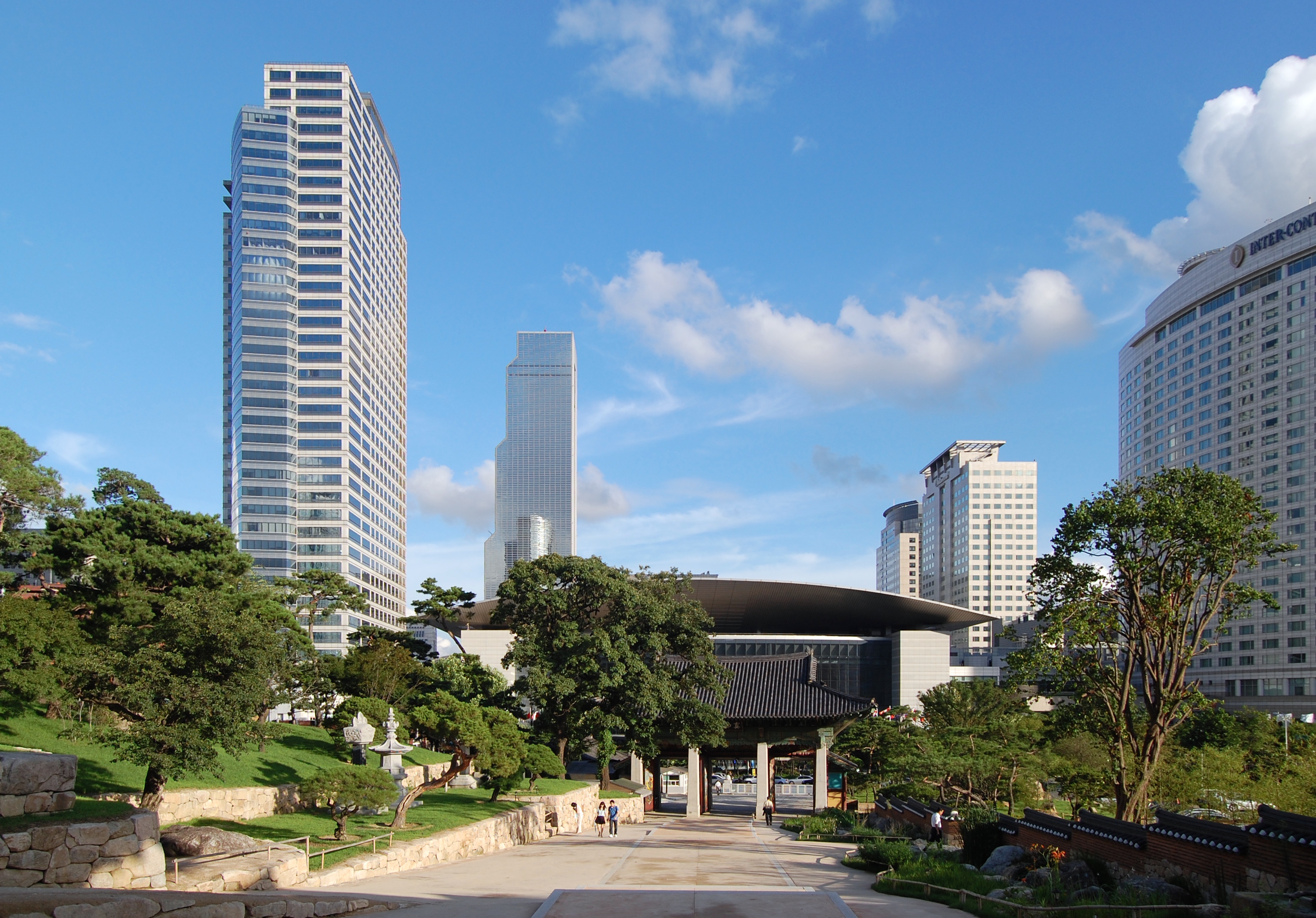 COEX as seen from Bongeunsa temple