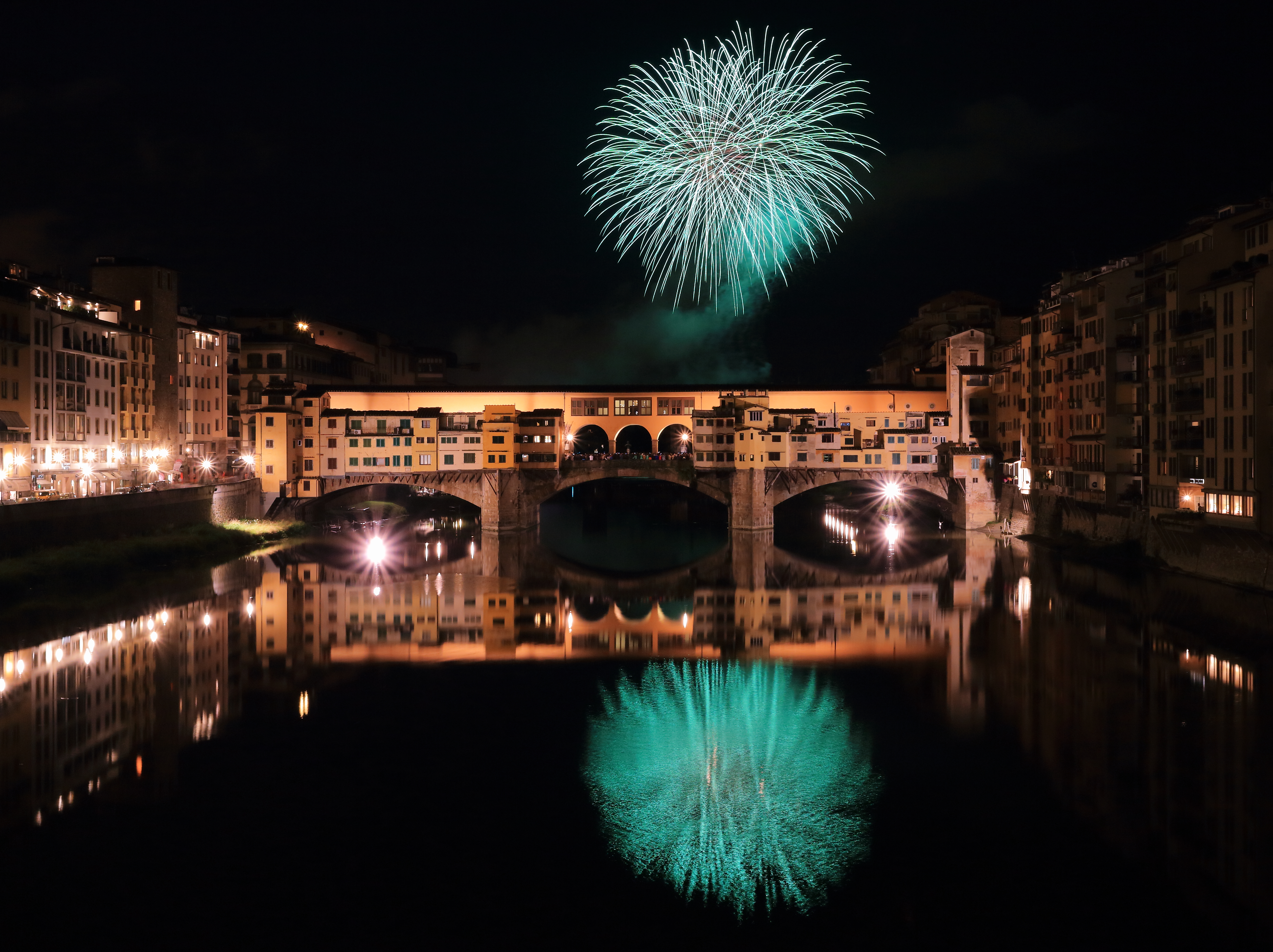 Fireworks over Ponte Vecchio 2