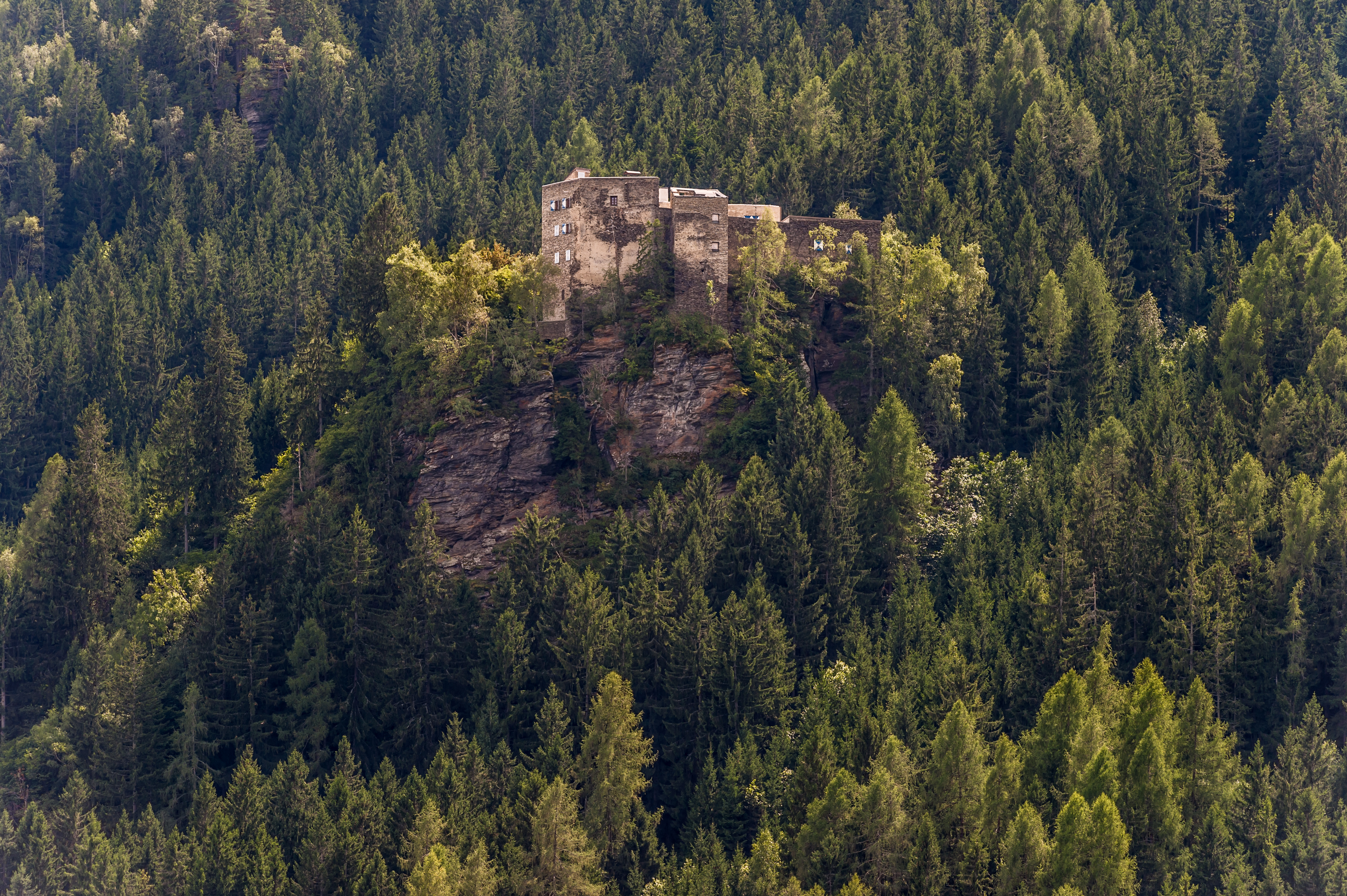 Frauenstein Nussberg Burgruine N-Ansicht 21082017 5423