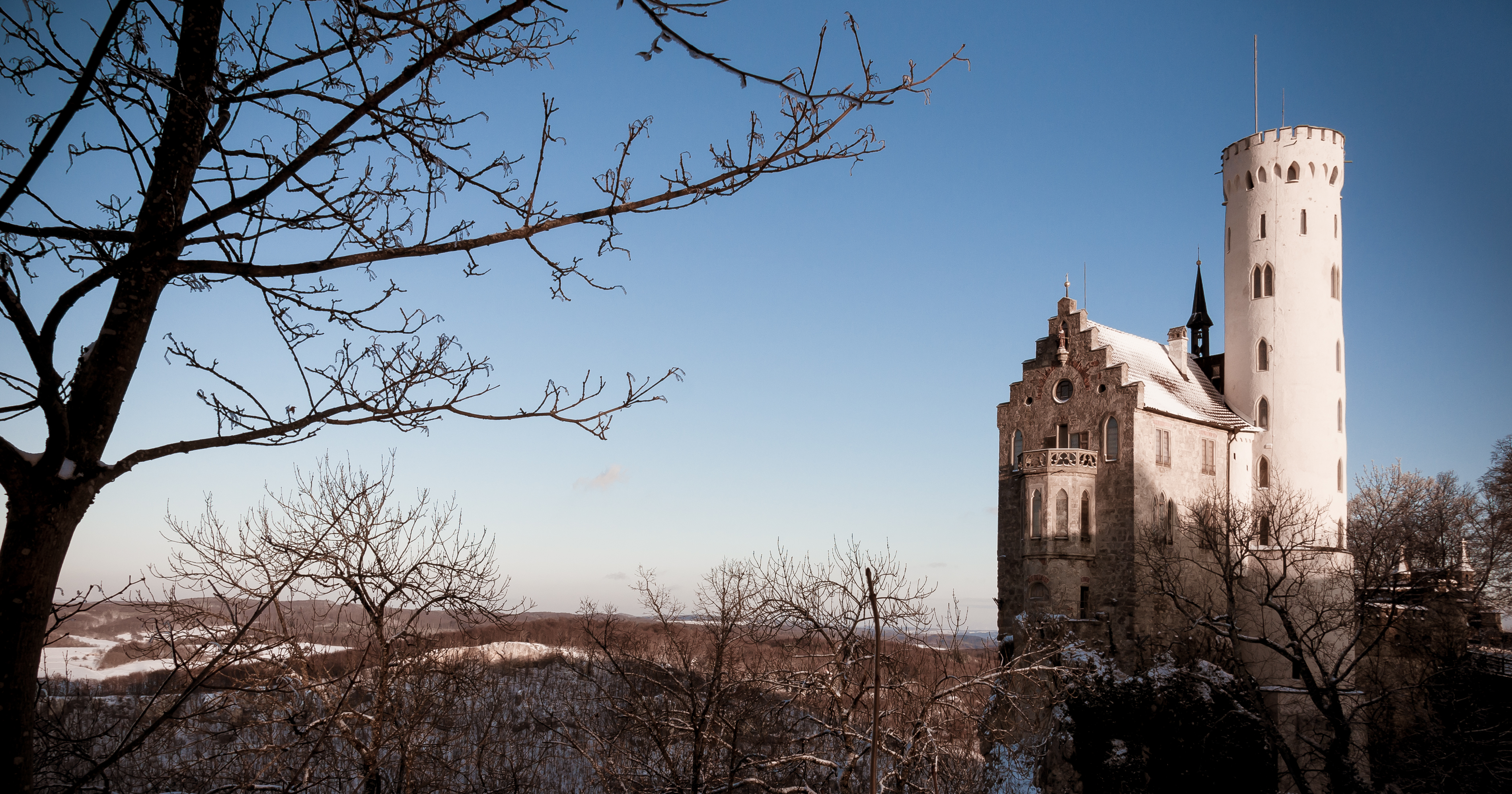 Honau Baden-Württemberg Germany Lichtenstein-Castle-in-winters-atmosphere-01