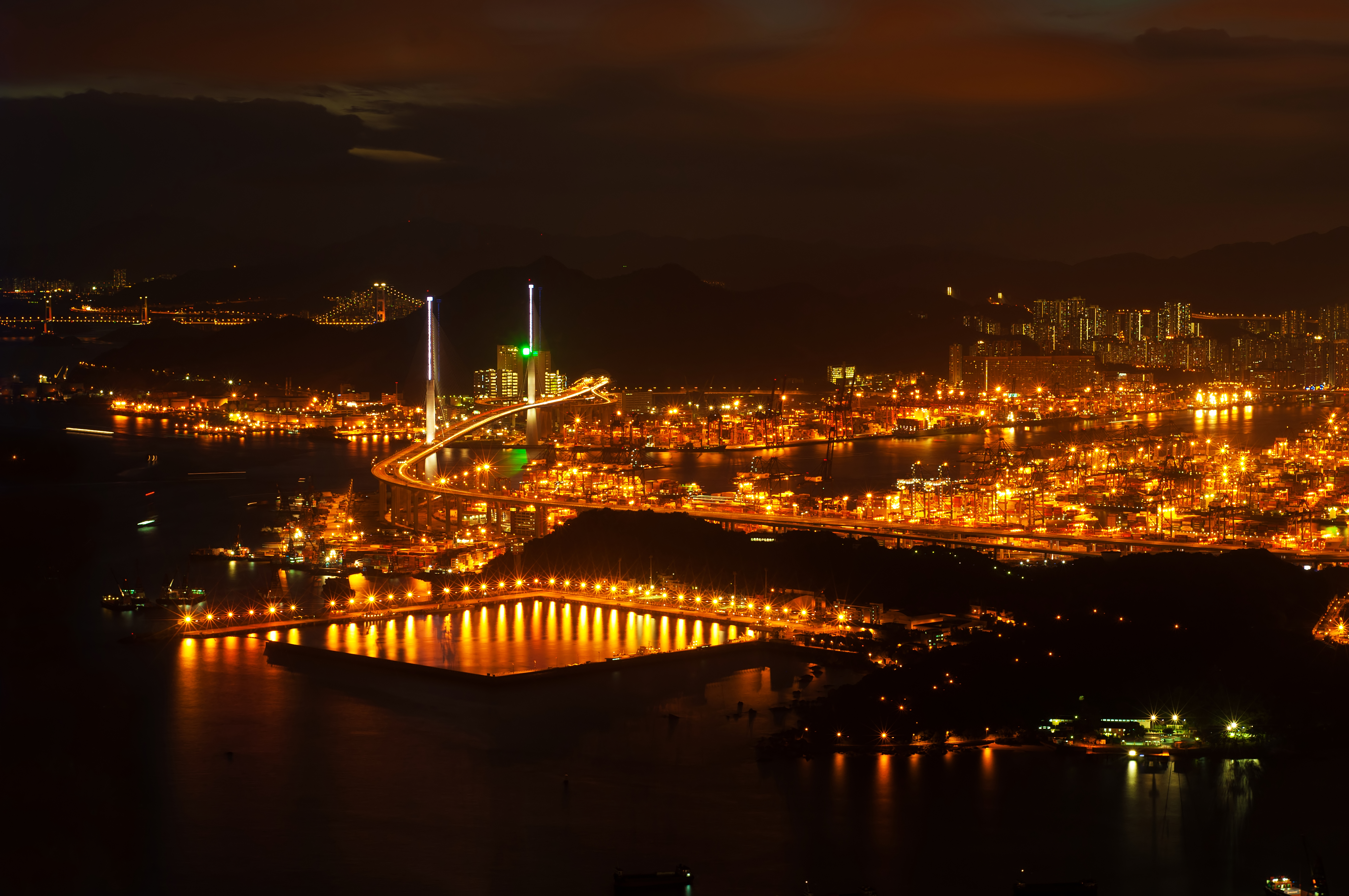 Hong Kong Harbour view from International Commerce Center Building