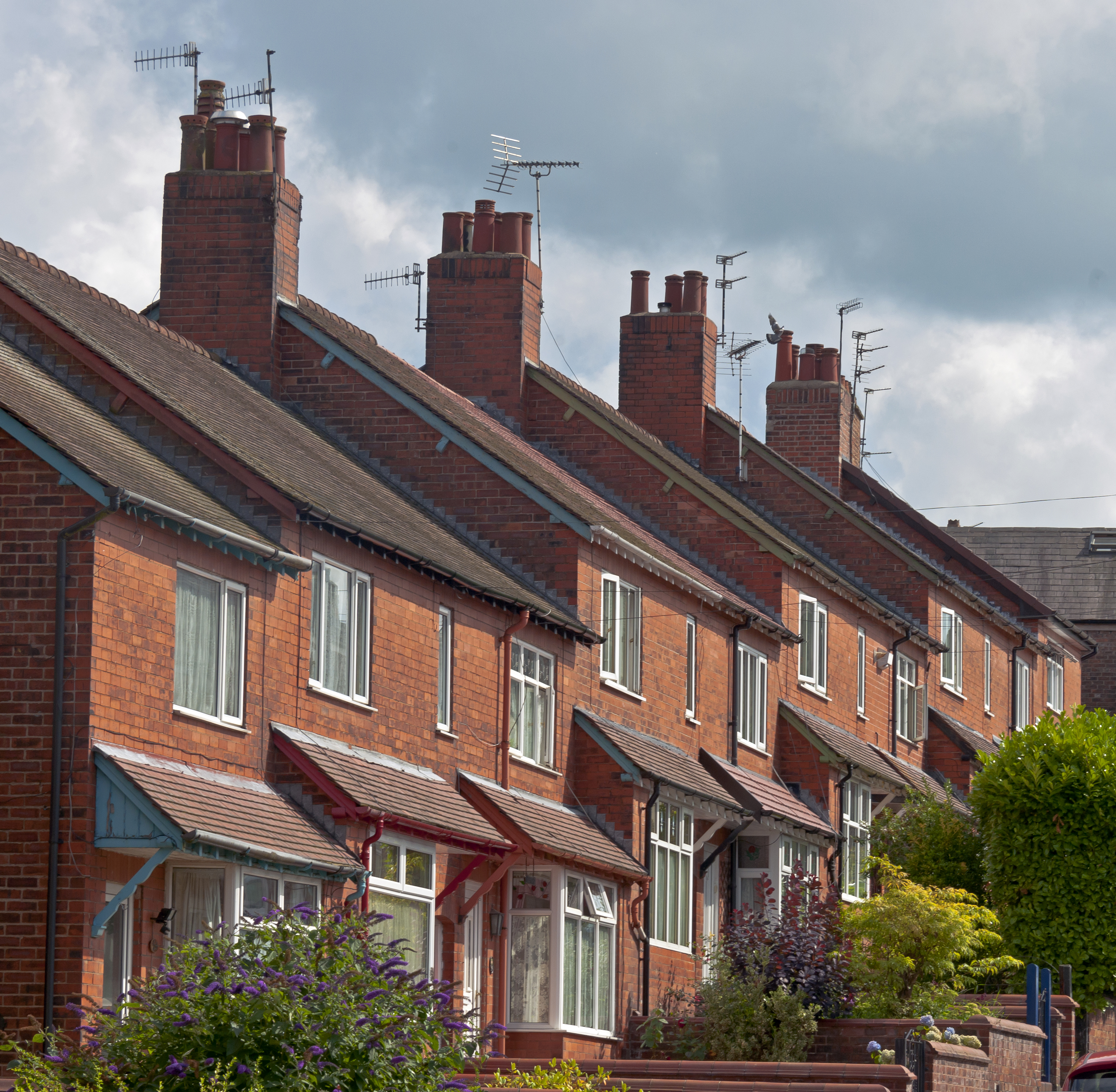 Houses on N end of Newton St, Macclesfield