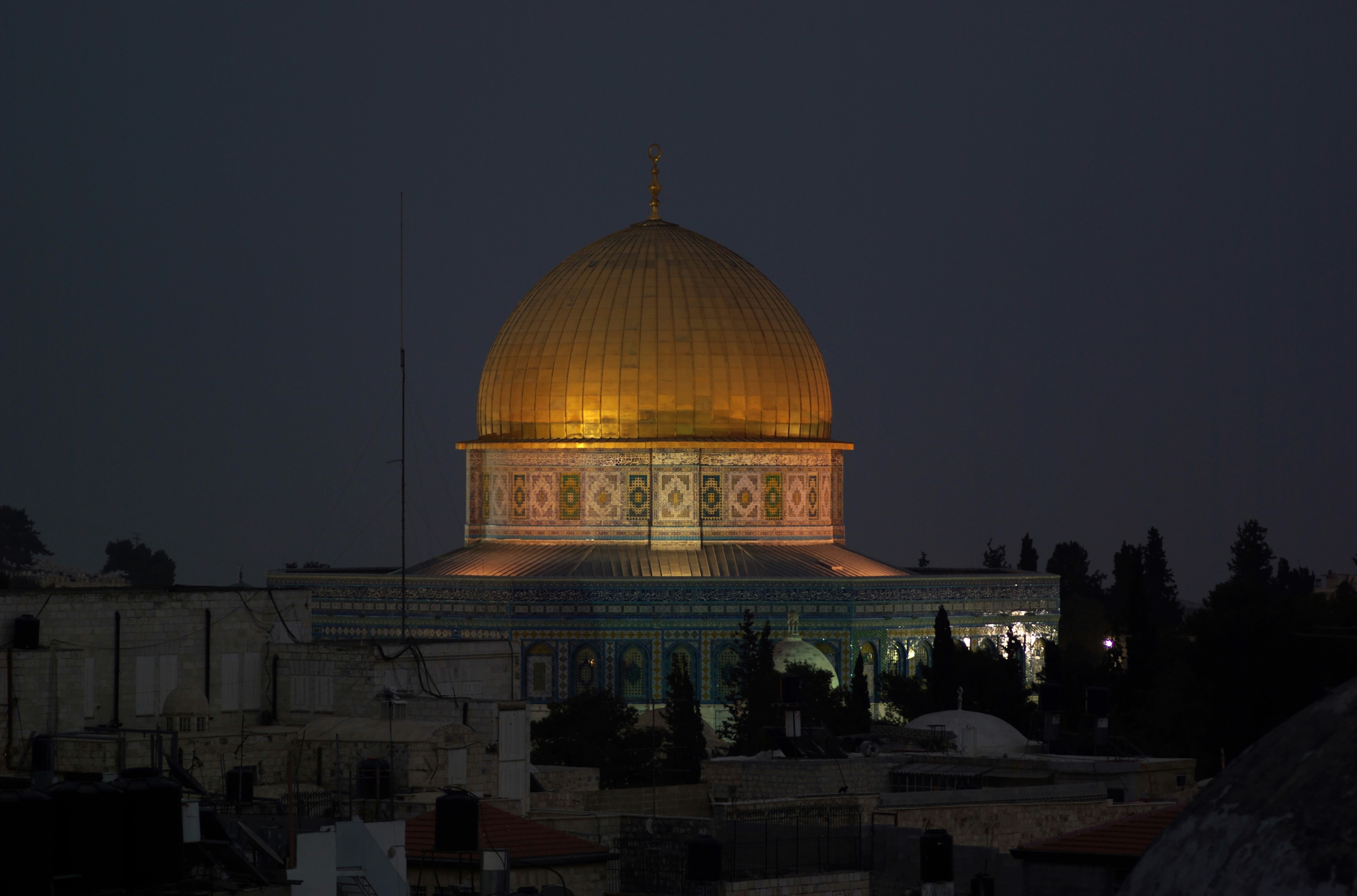 Jerusalem Dome of the rock BW 16