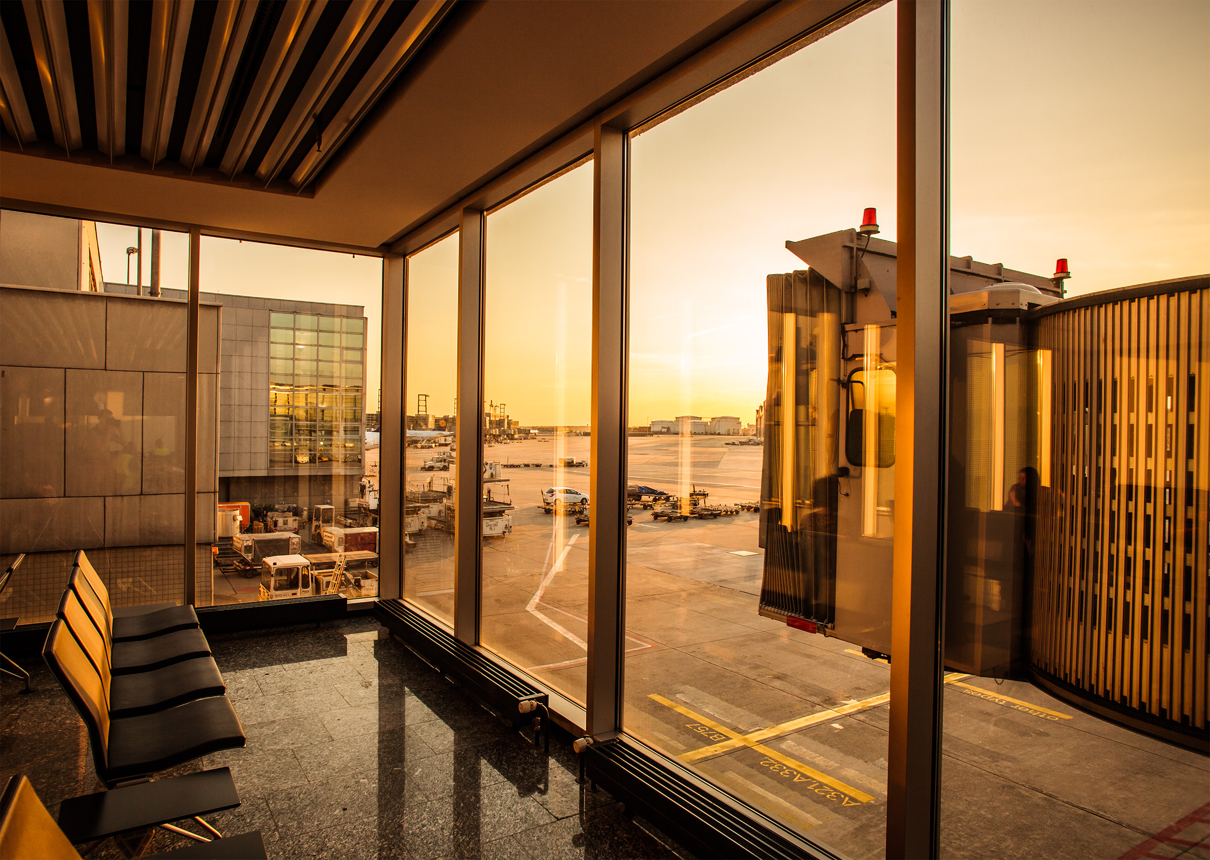 Jetway at sunset (8122329809)