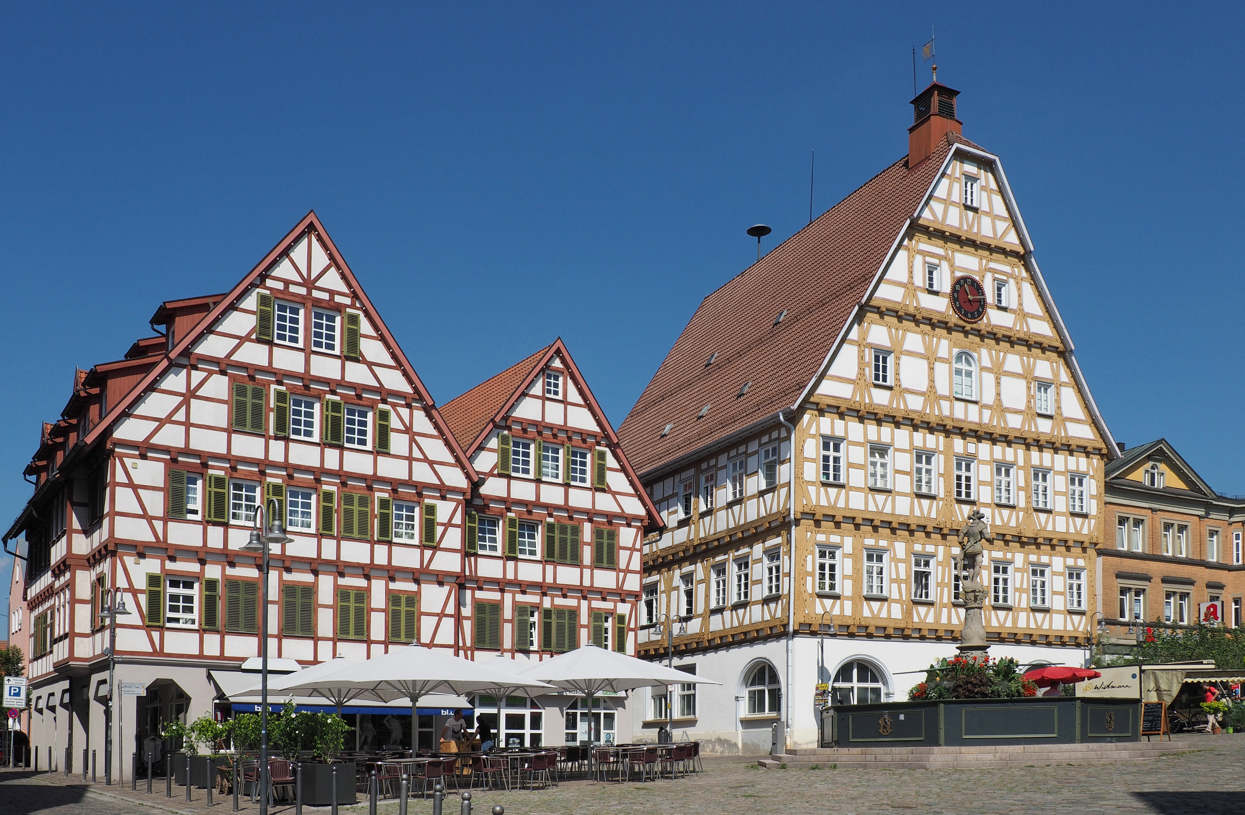 Leonberg Fachwerkhäuser am Marktplatz
