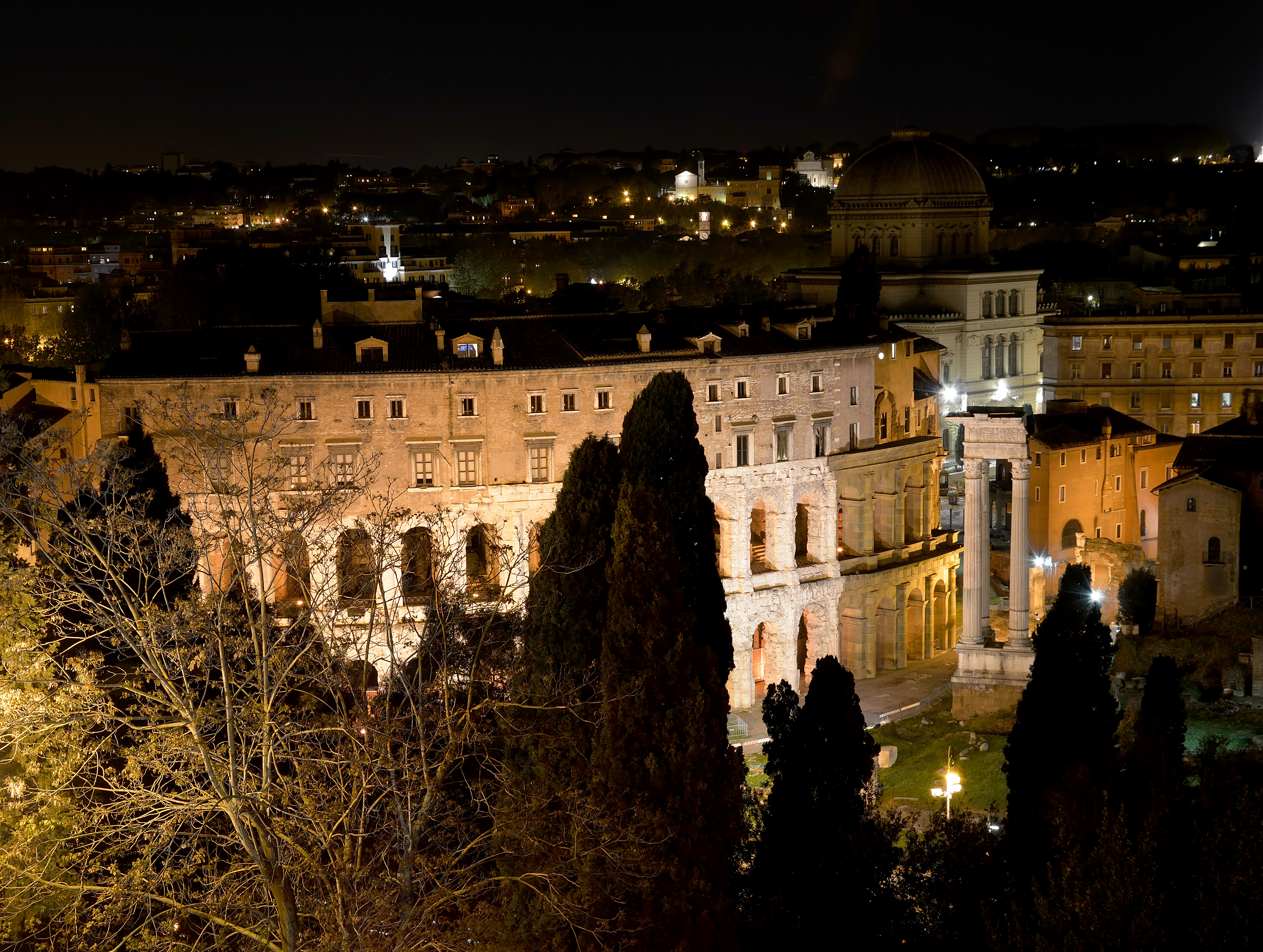 Marcello's theater at night