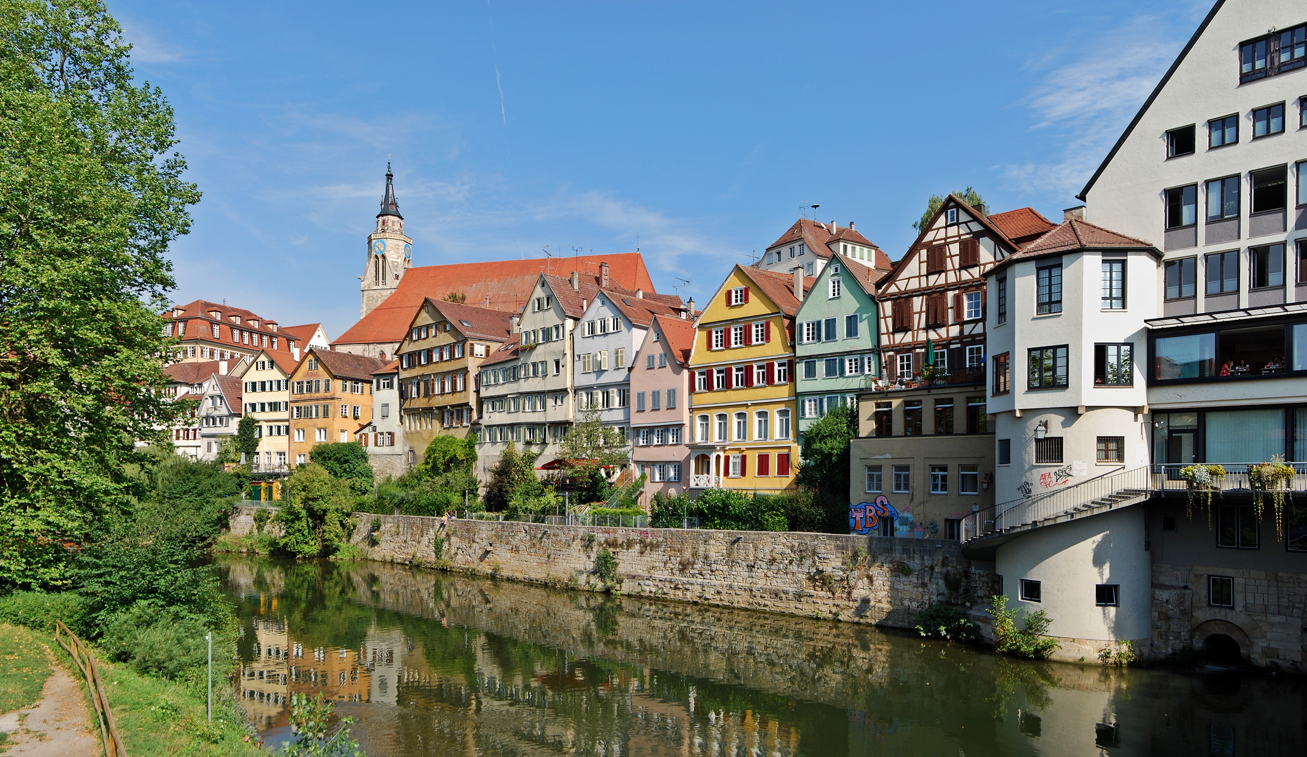 Neckarfront Tübingen August 2013