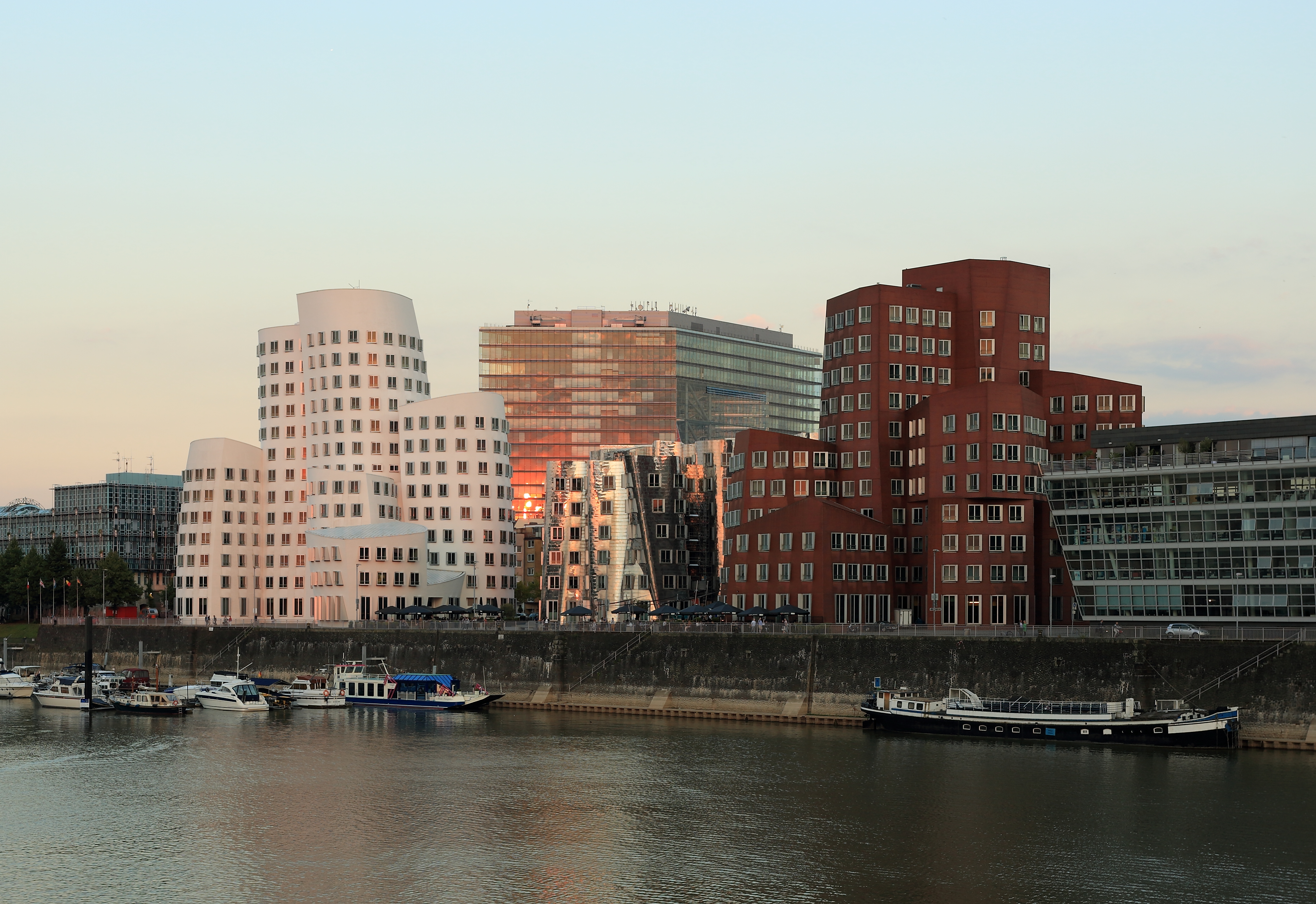 Neuer Zollhof Düsseldorf at Golden Hour