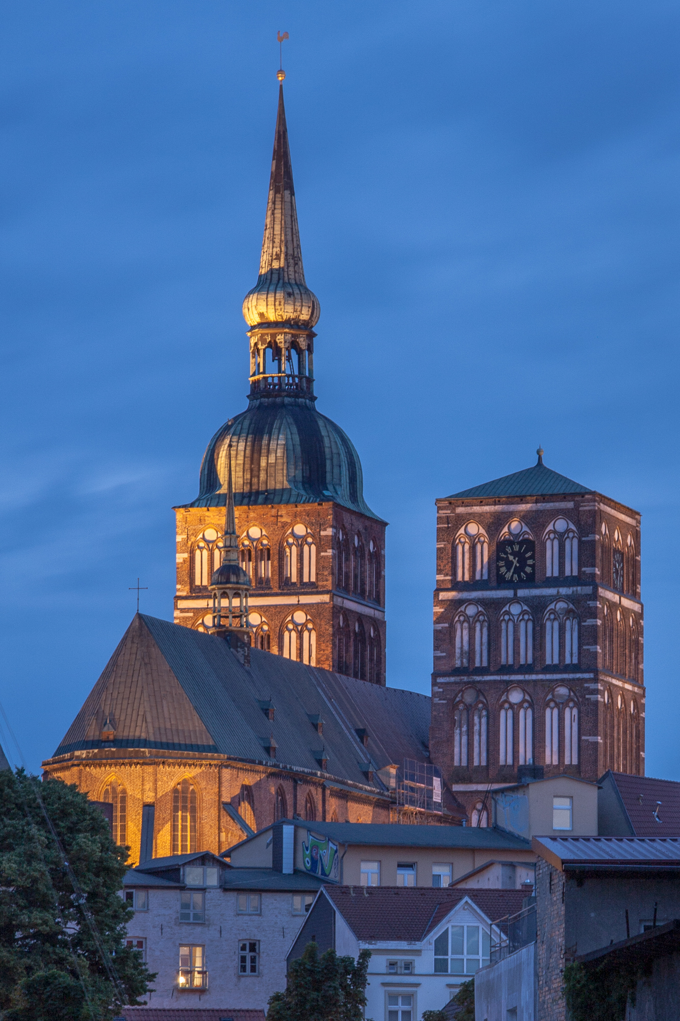Nikolaikirche Stralsund zur blauen Stunde