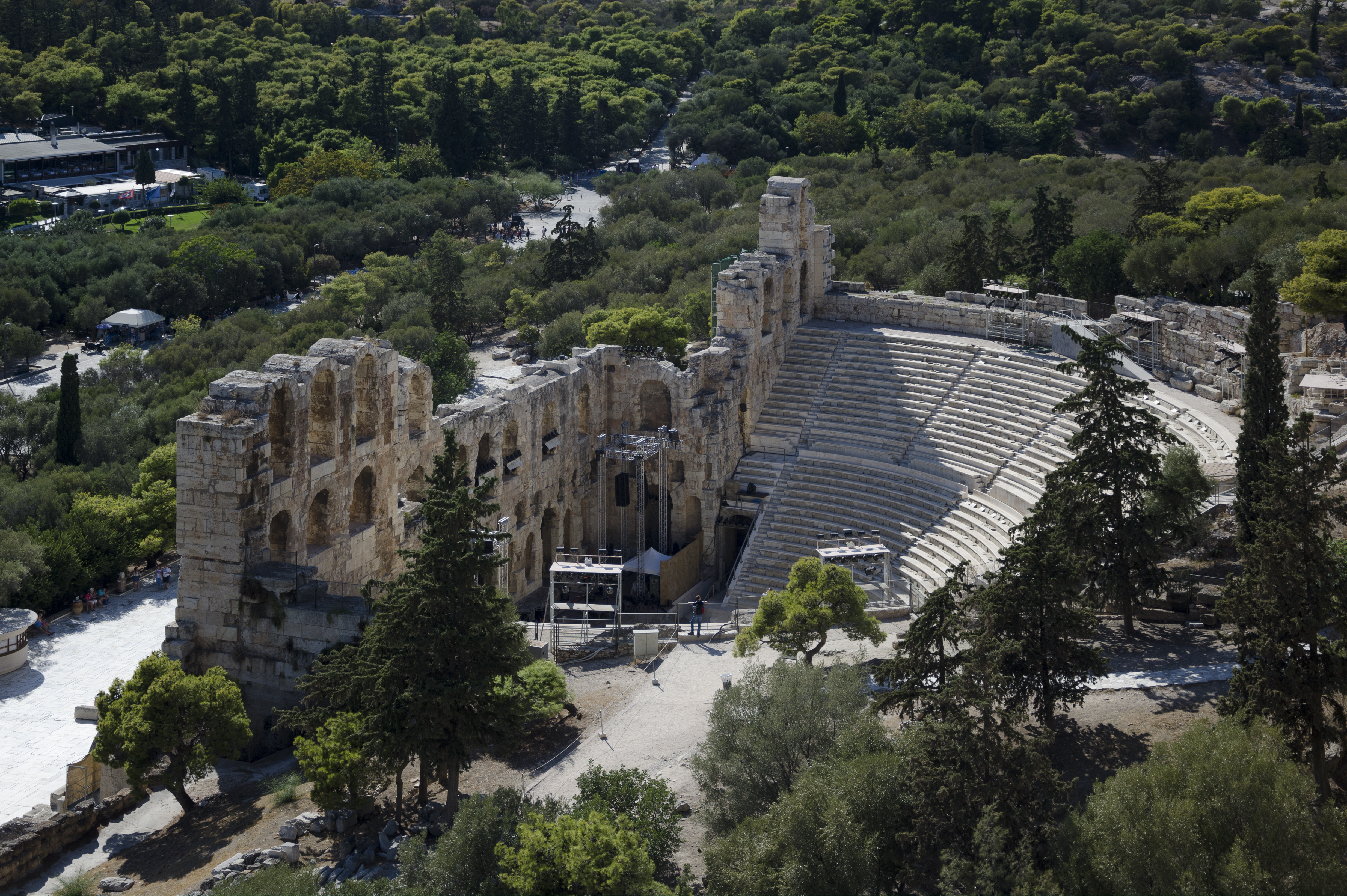 Odeion of Herodes Atticus (east view) in 2017