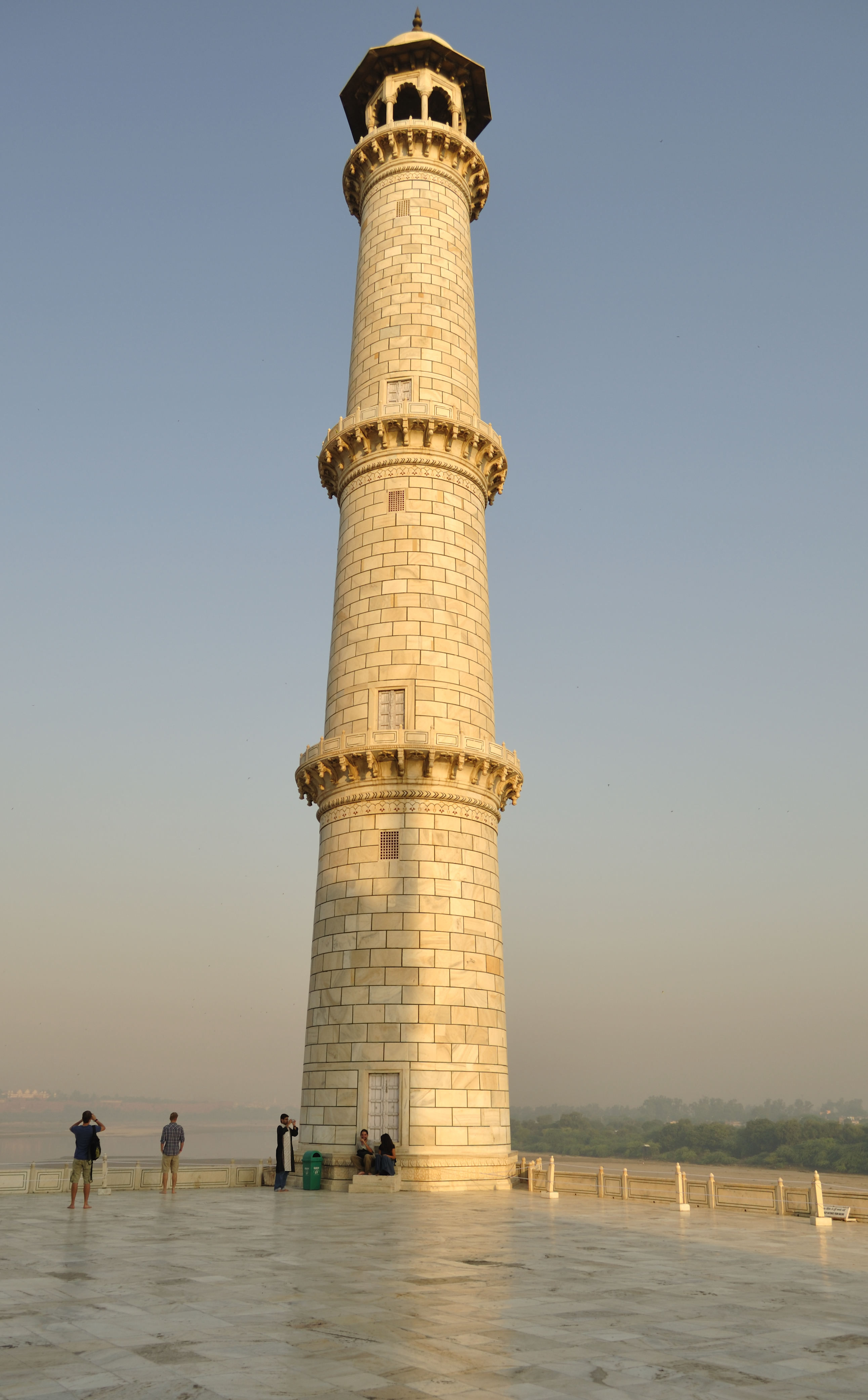 One of the four minarets of Taj Mahal