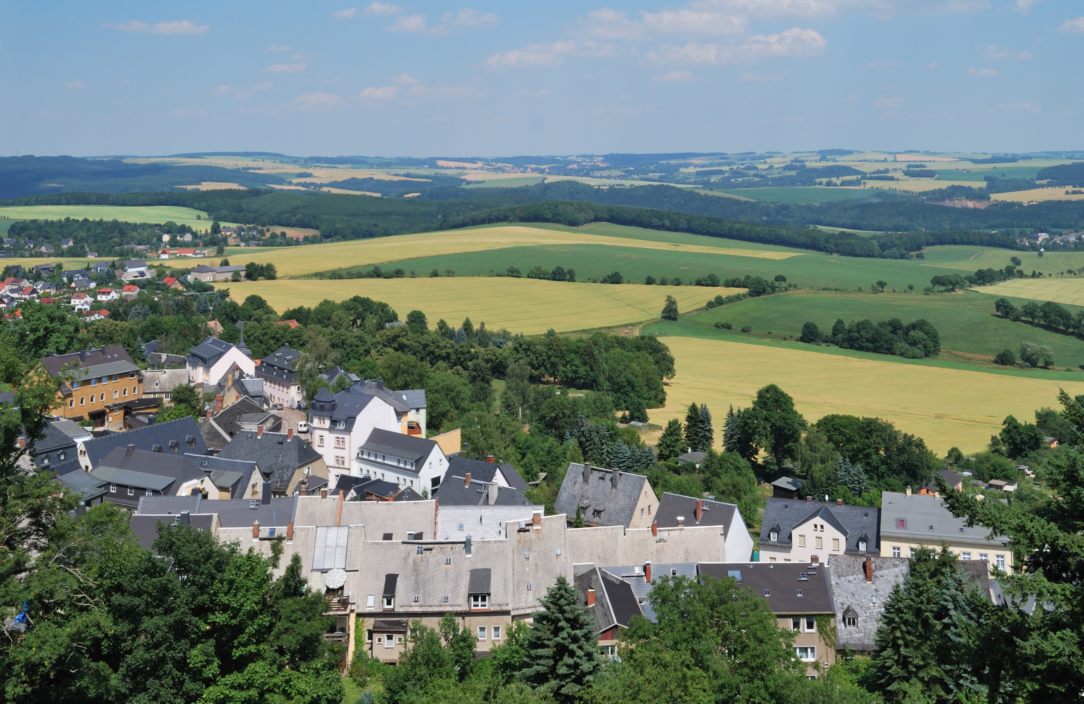 Ort Augustusburg vom Schloss