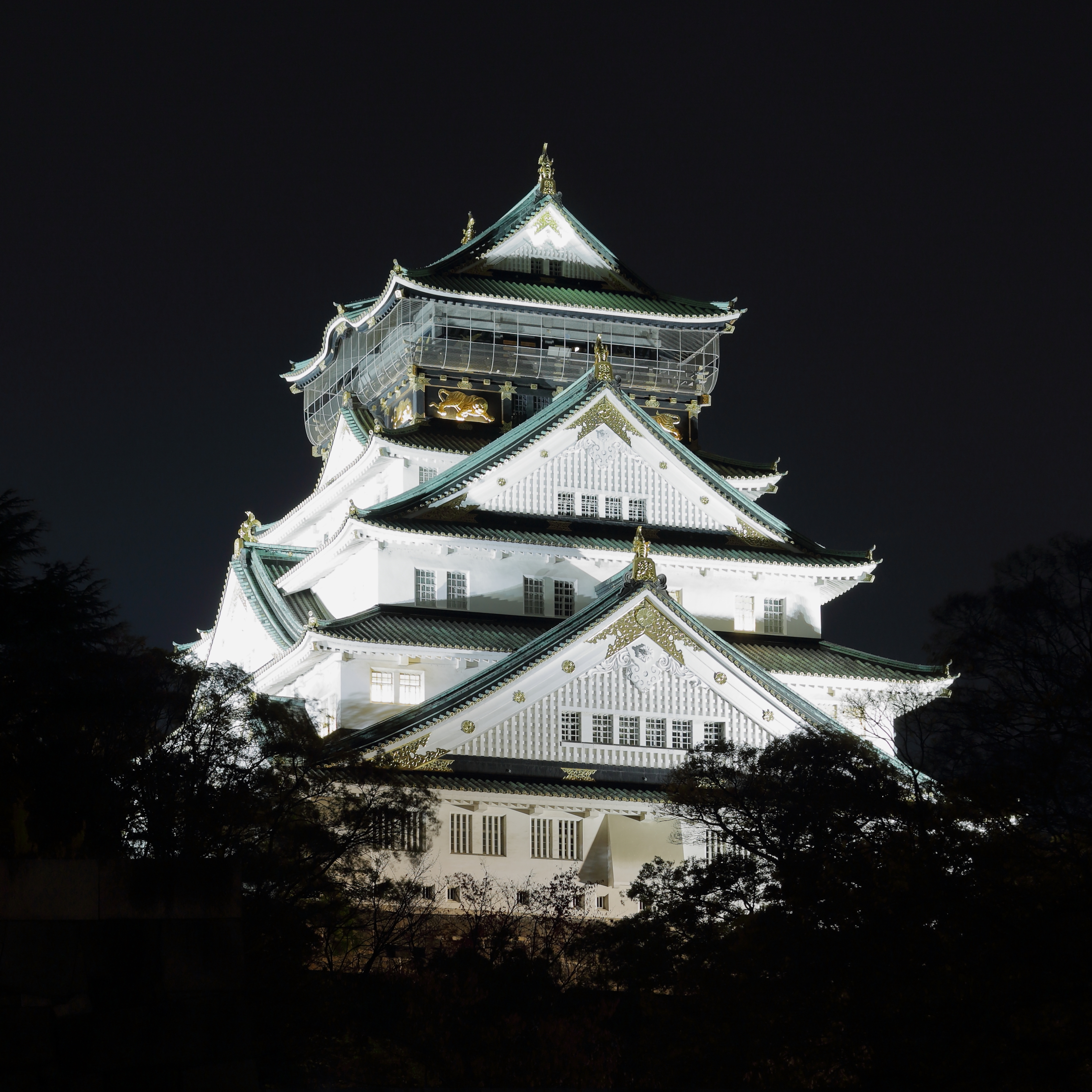 Osaka Castle at Night, November 2016